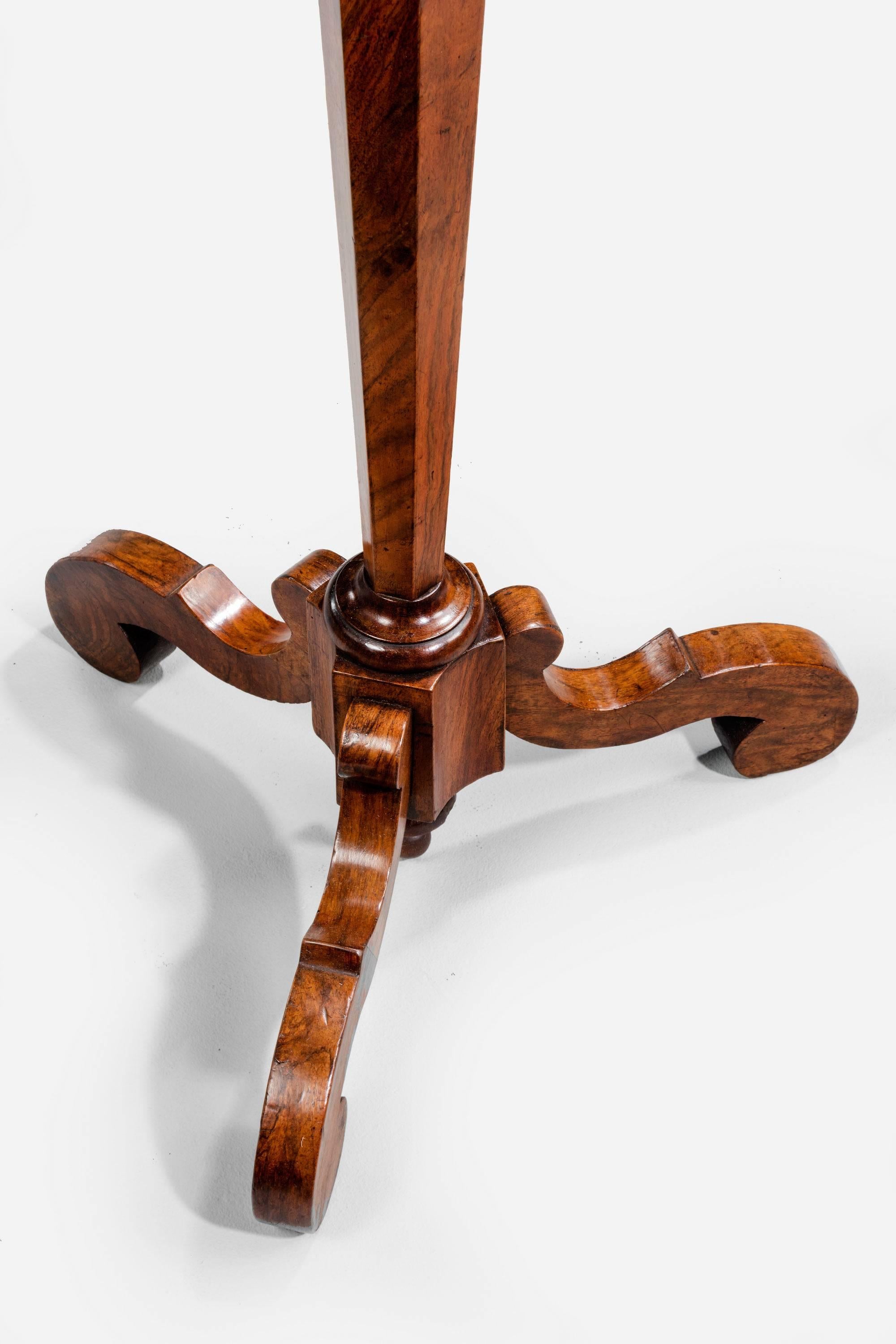 17th Century William and Mary Period Walnut Candle Stand