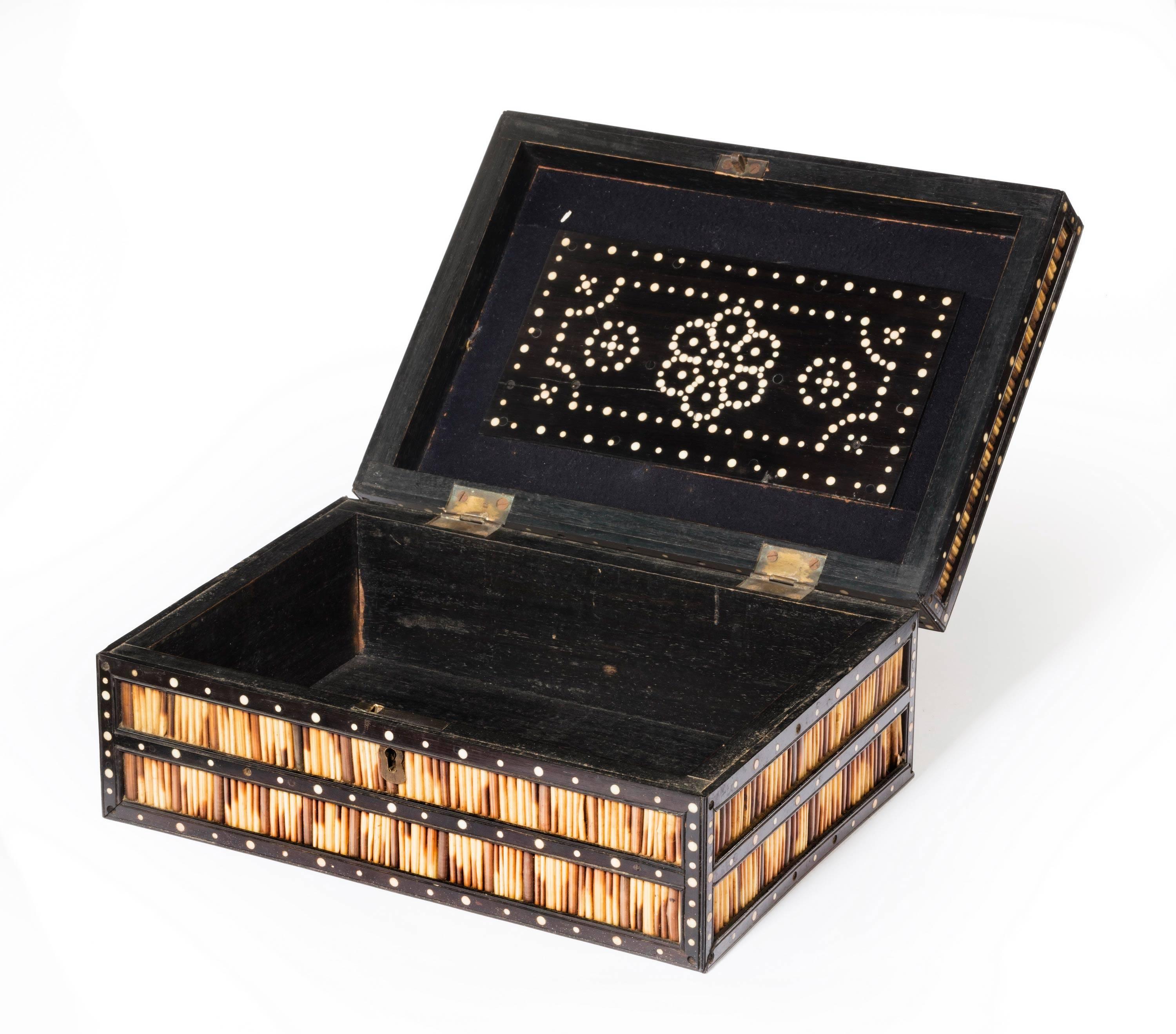 Early 19th Century Indian Quill Box 1