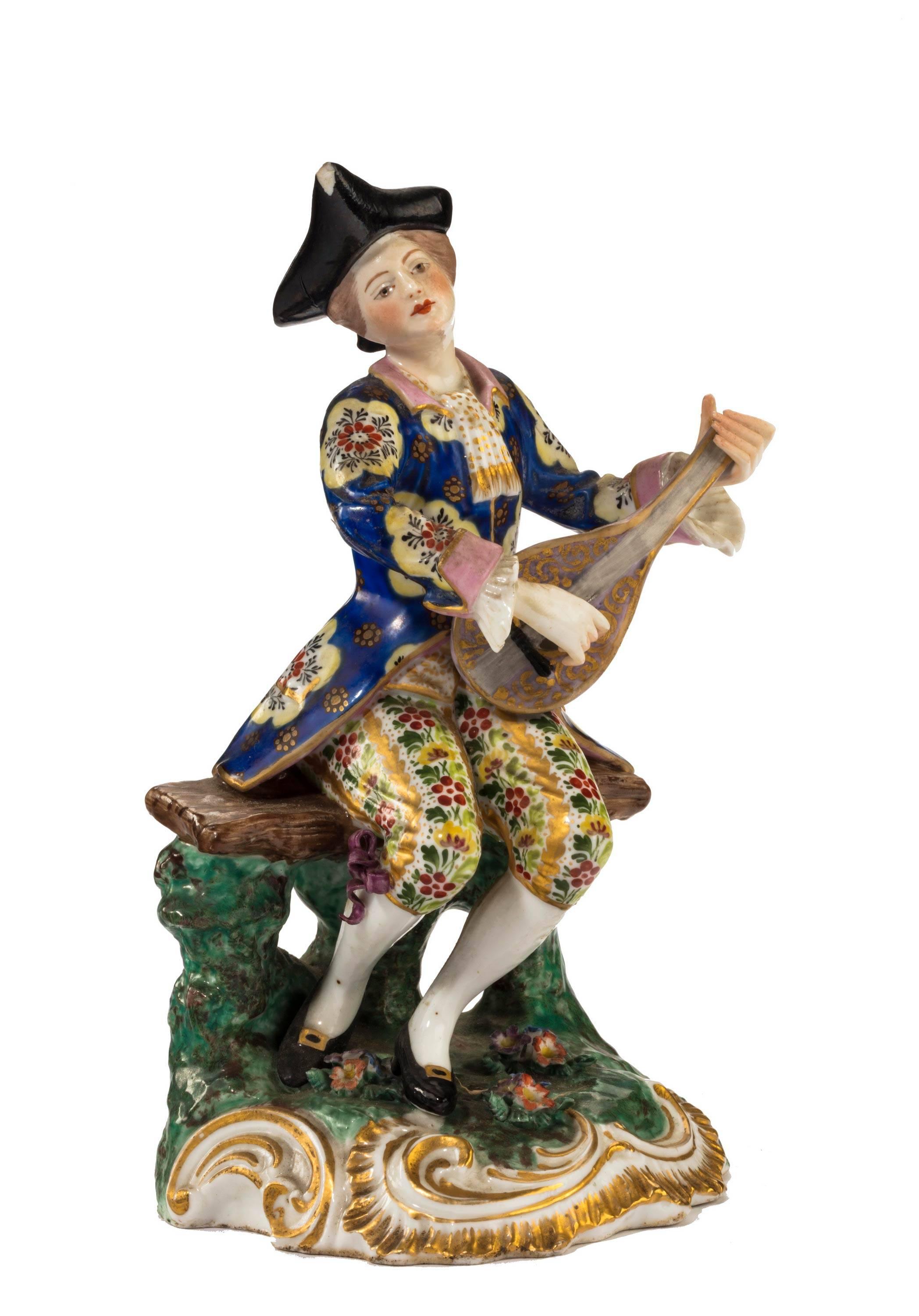 Pair of Mid-19th Century Hard Paste Porcelain Figures 4