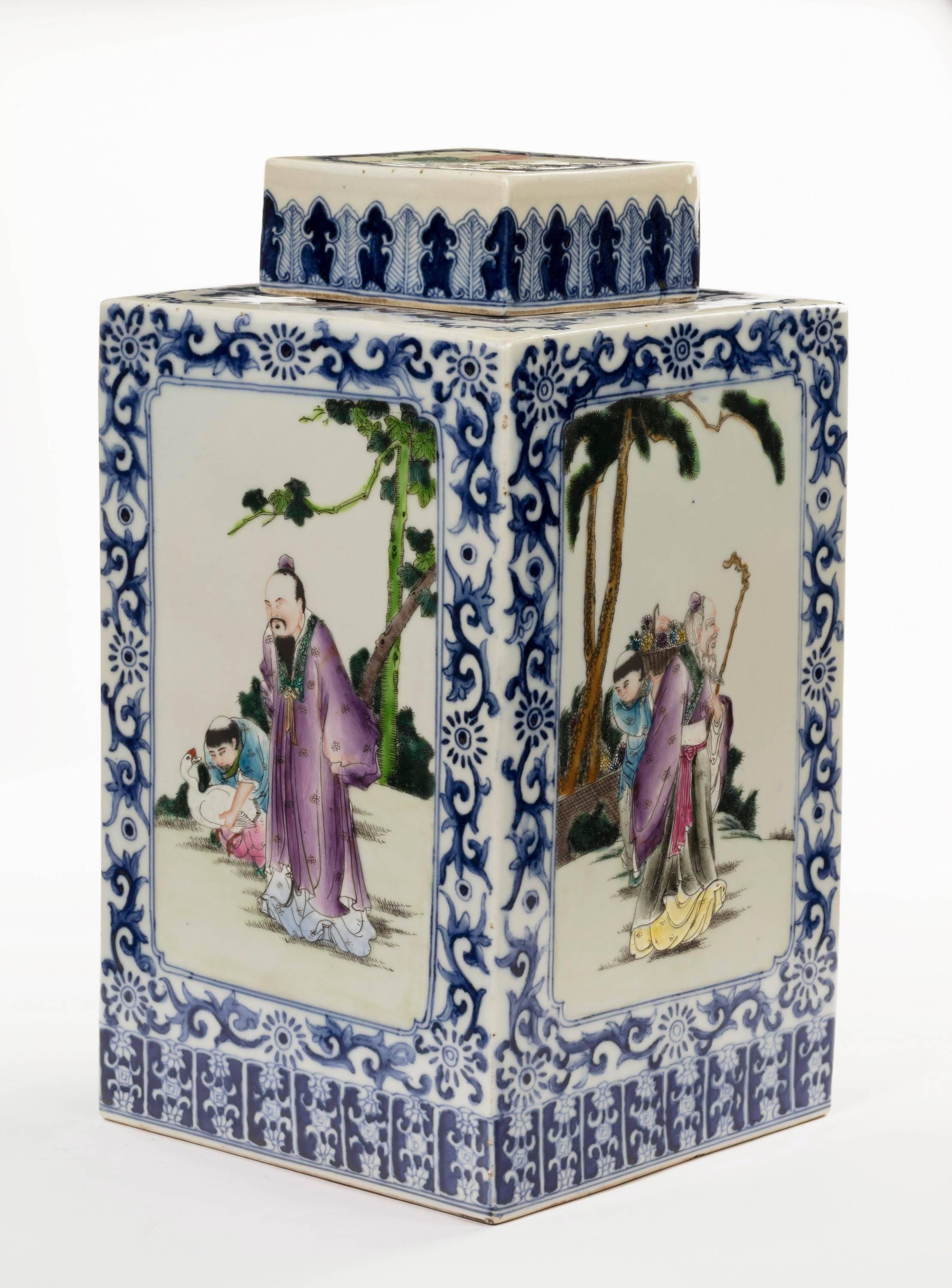 Mid-19th Century Chinese Porcelain Vase and Lid 1