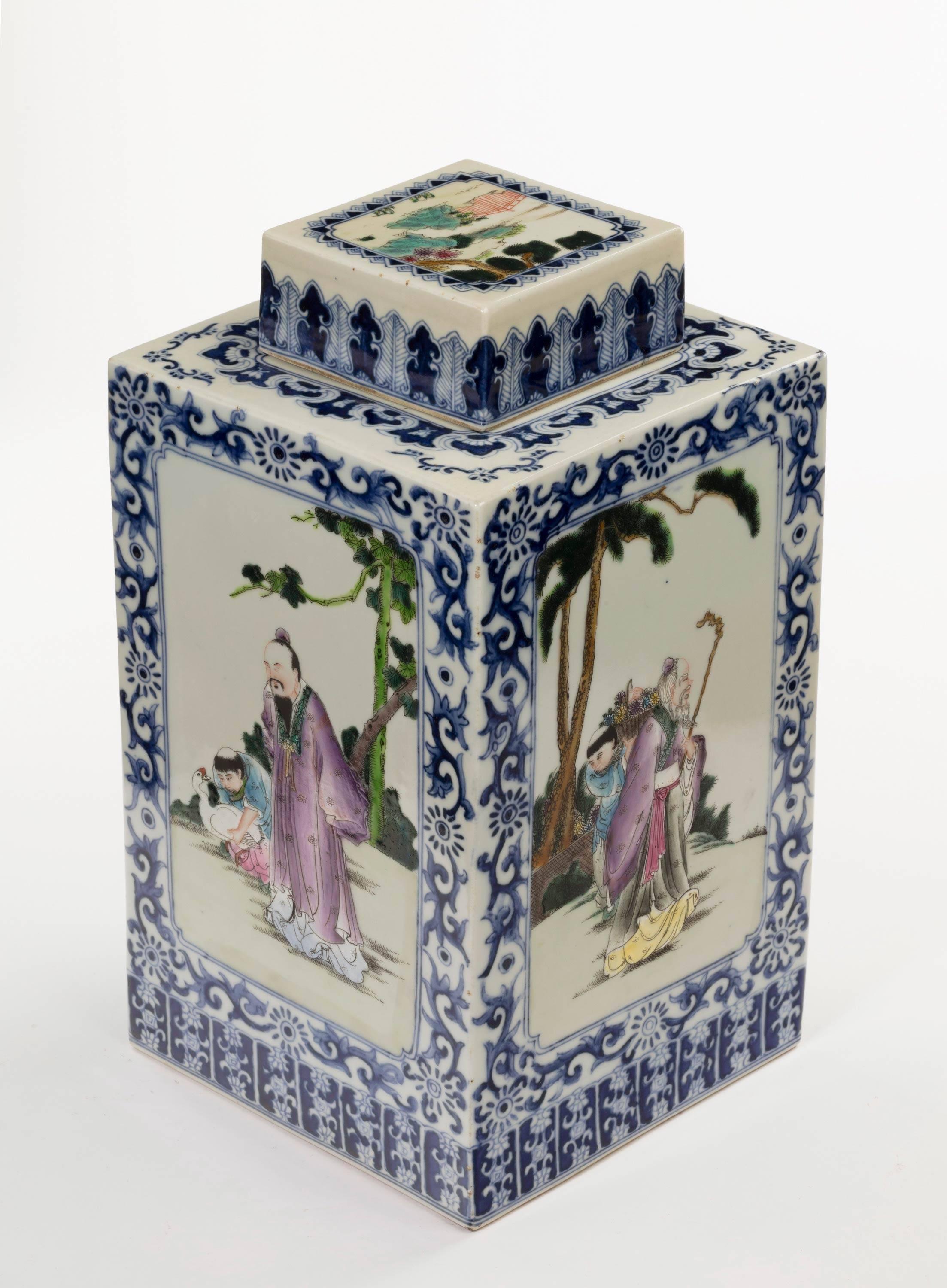 Mid-19th Century Chinese Porcelain Vase and Lid In Good Condition In Peterborough, Northamptonshire