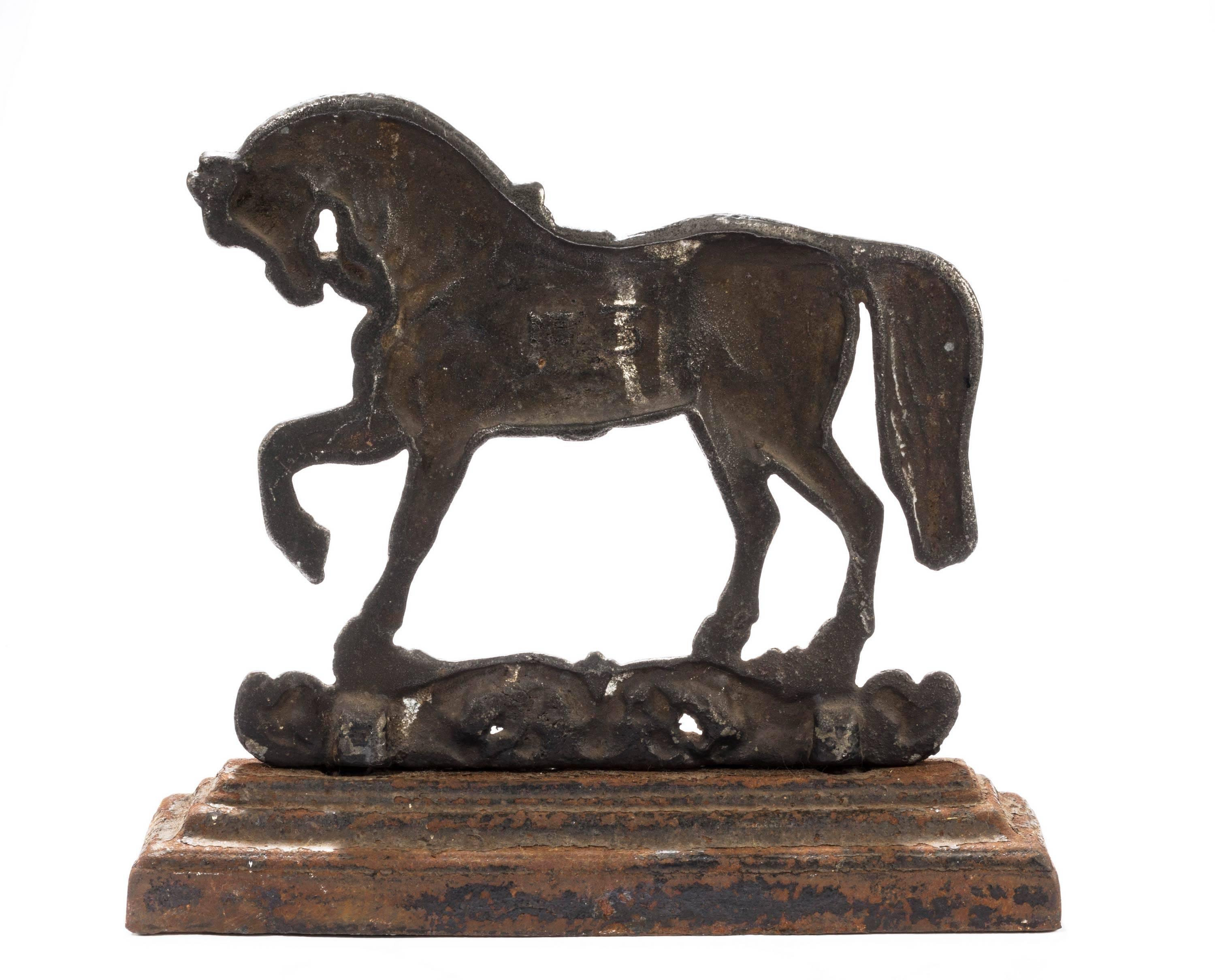 19th Century Pair of Horse Figures in the Form of Door Stops