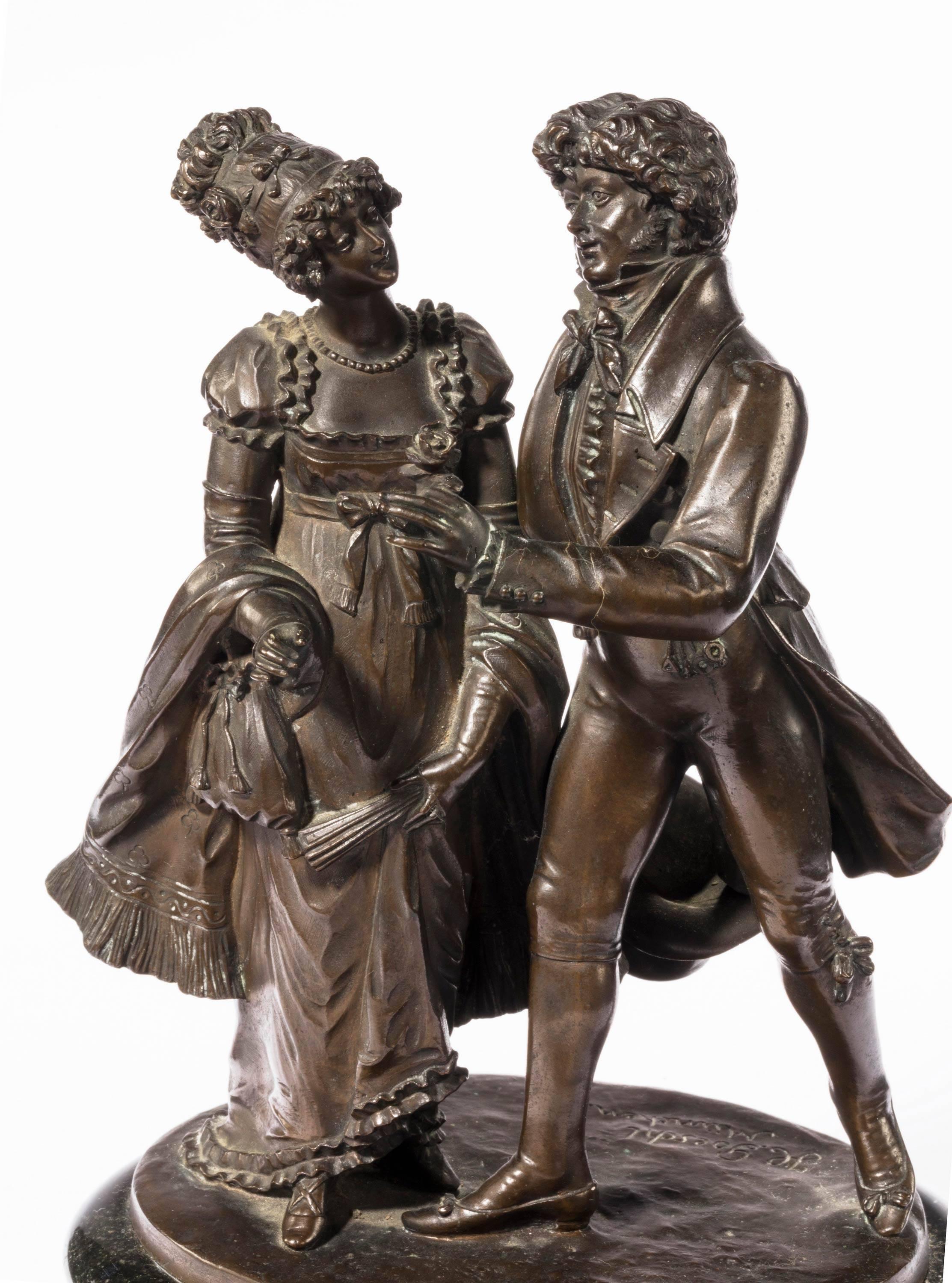 Pair of Late 19th Century German Bronze Figures Signed H. Goeschl München 2