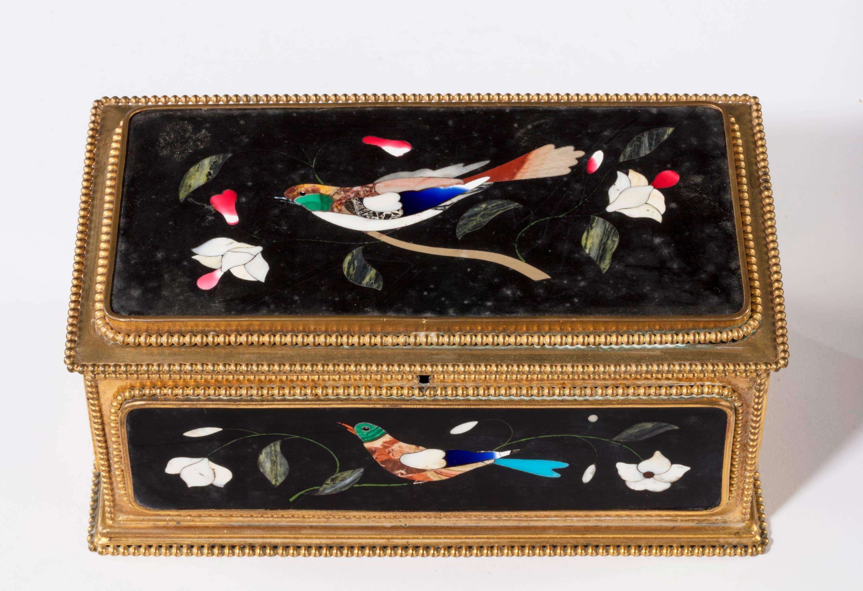 Late 19th Century Italian Pietra Dura Casket For Sale 1