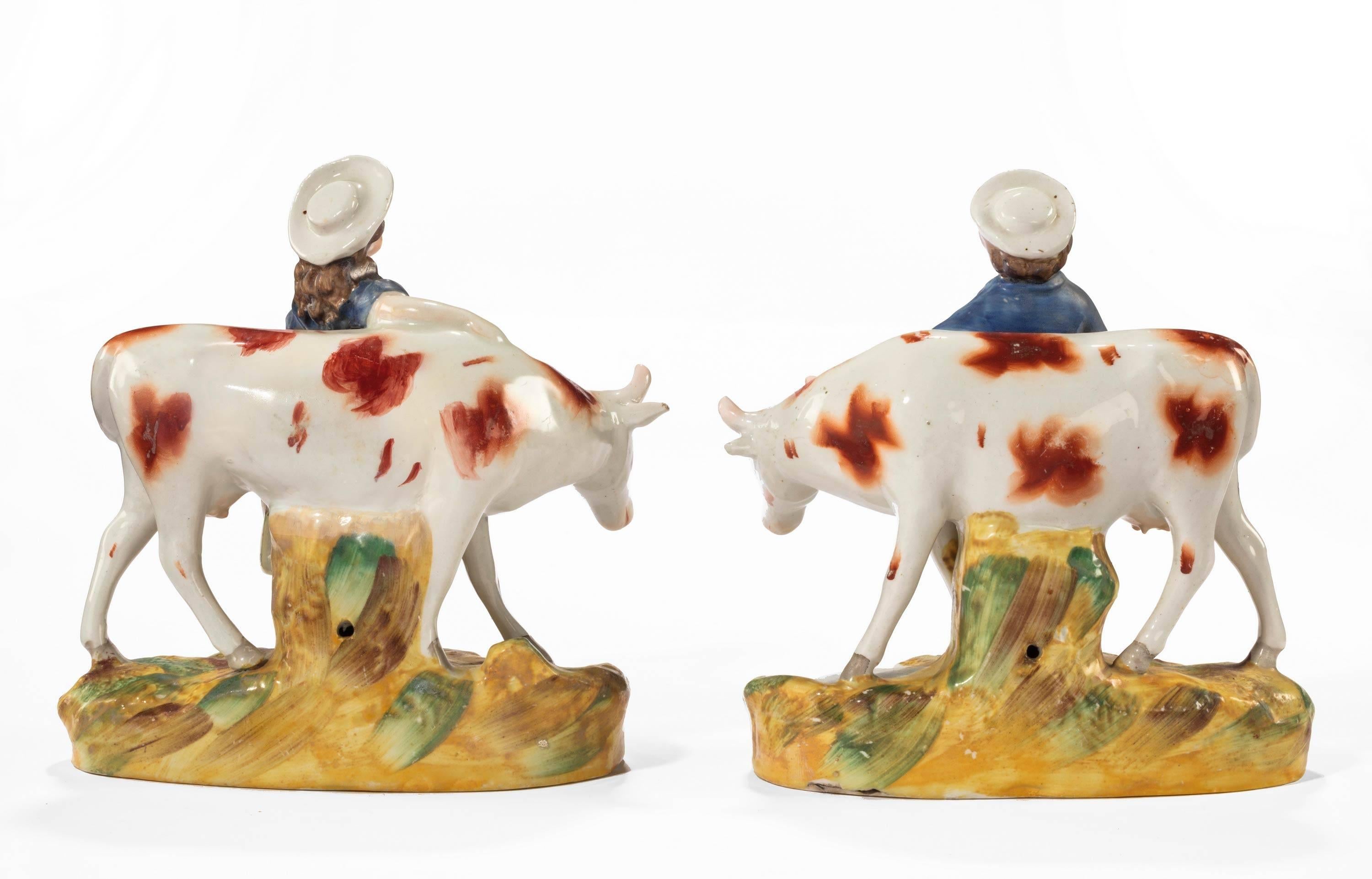 Late 19th Century, Pair of Staffordshire Farm Yard Figures 1