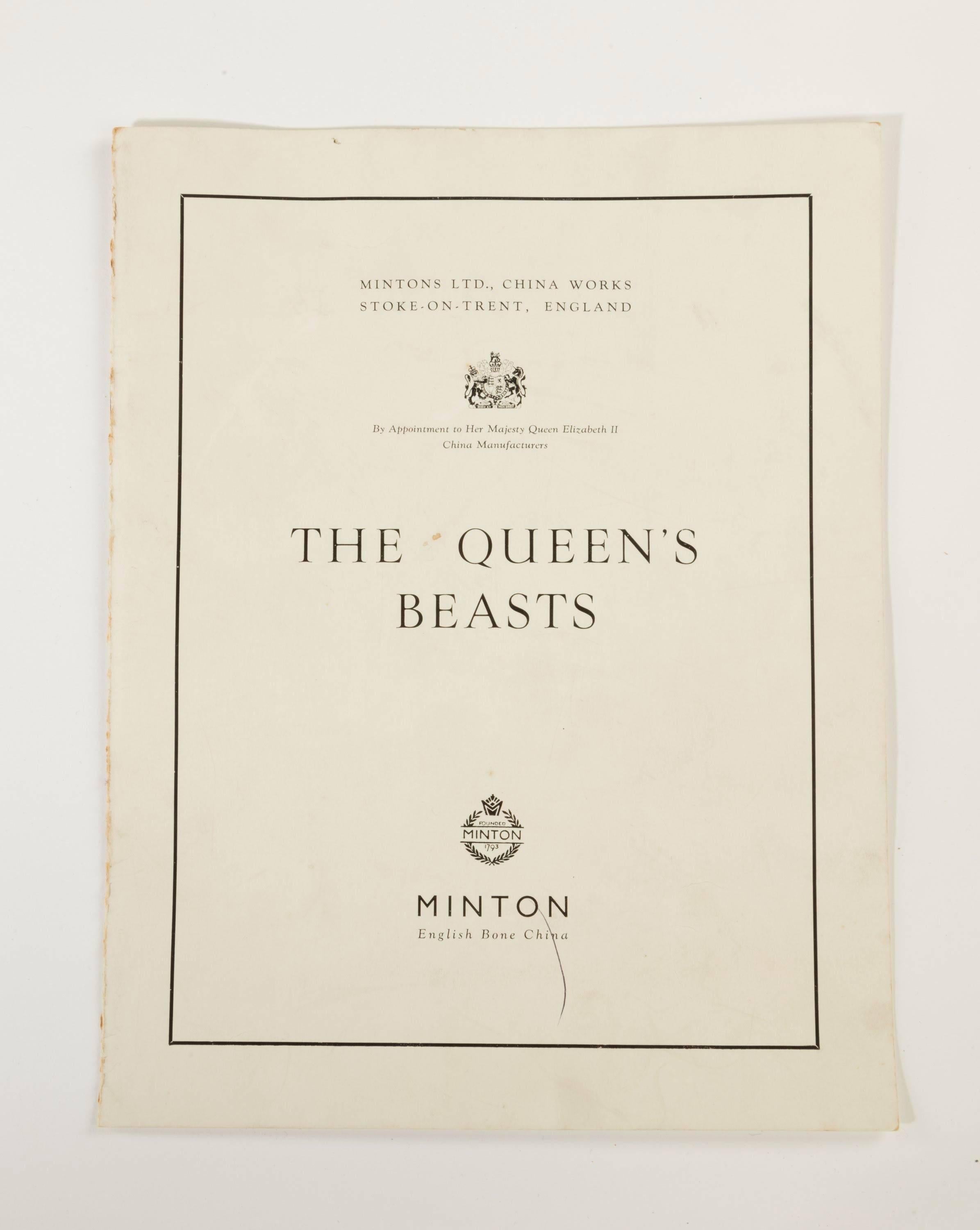 Set of Ten Bone China Queen’s Beasts after James Woodford 4