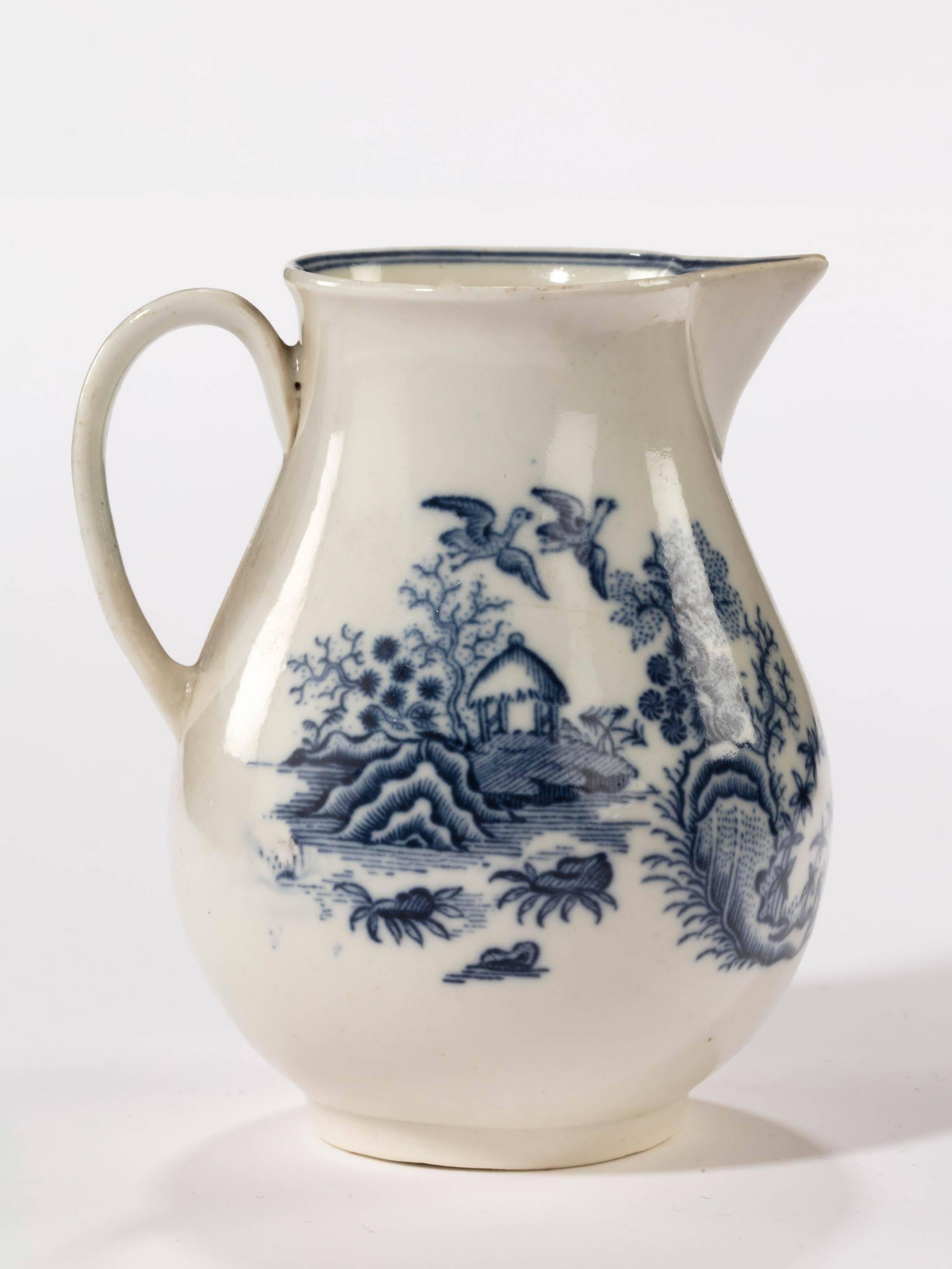 Late 18th Century Liverpool Blue and White Printed Jug 1