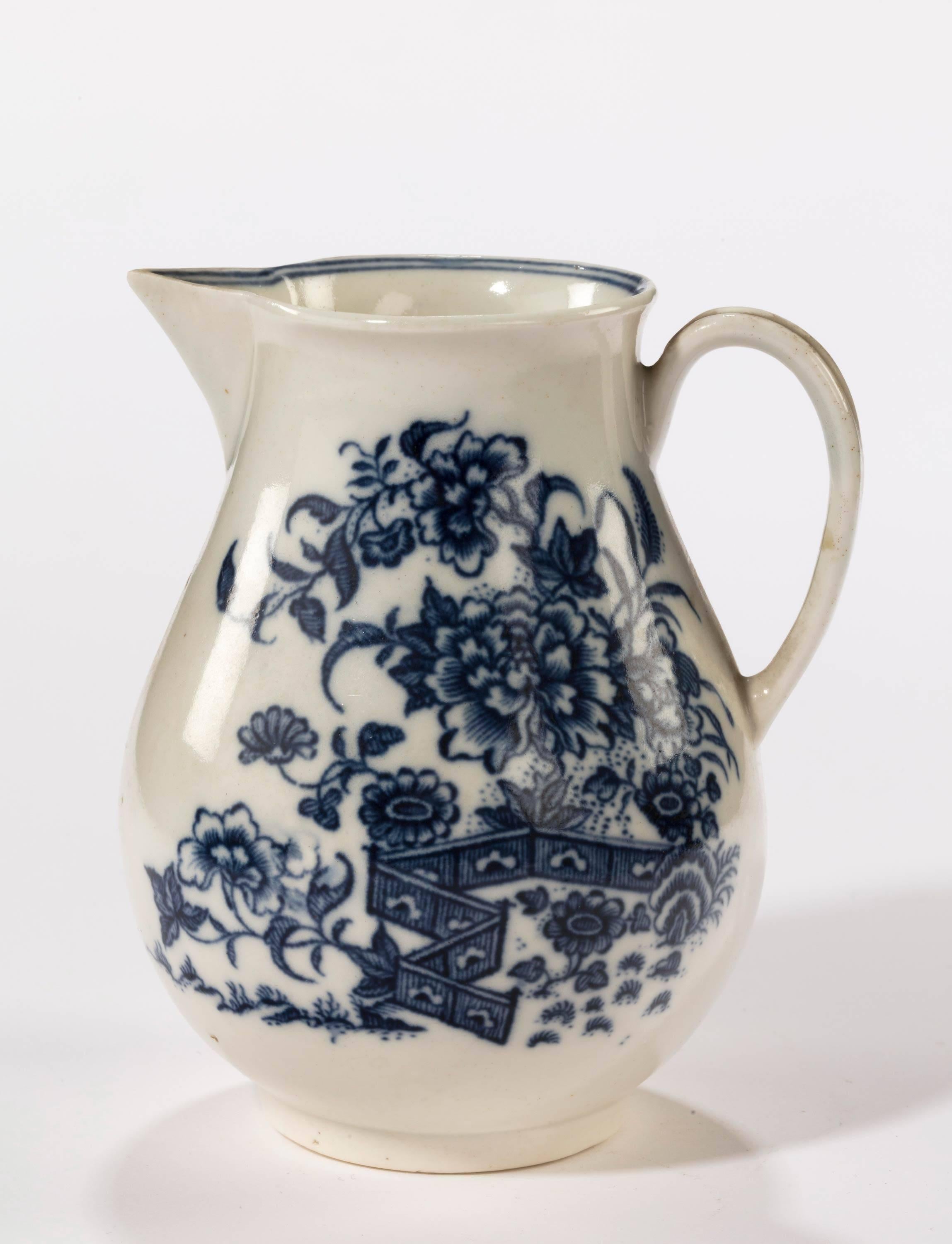 Late 18th Century Liverpool Blue and White Printed Jug In Excellent Condition In Peterborough, Northamptonshire