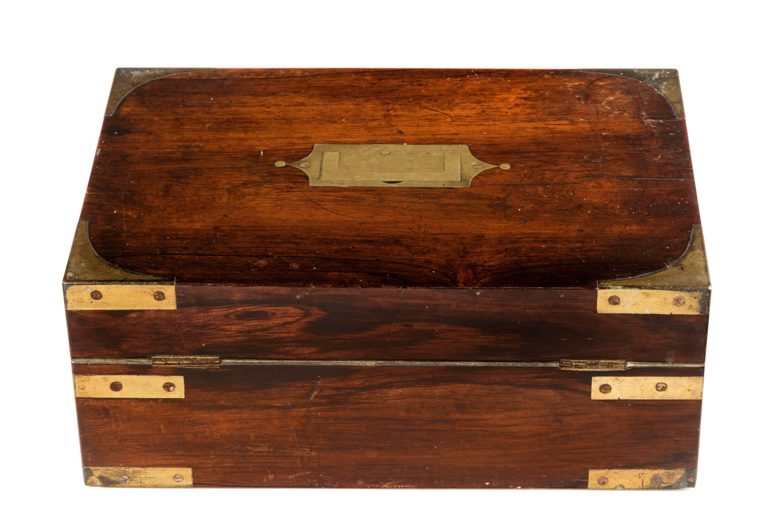 Late 18th Century Brass-Mounted Mahogany Travelling Box 2