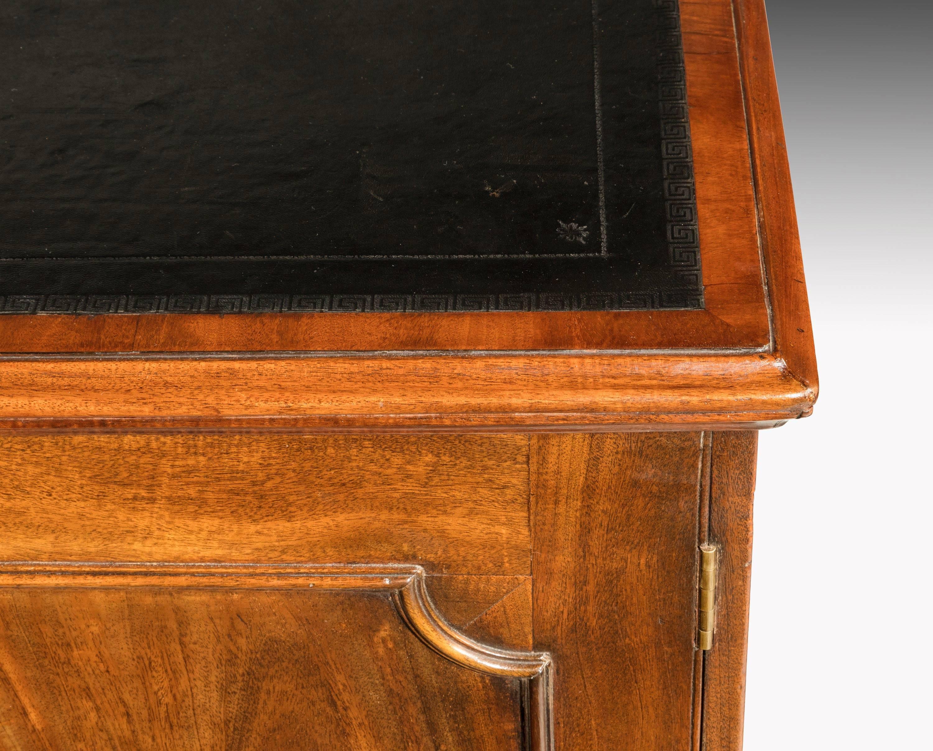 Chippendale Period Mahogany Desk of Unusual Form with Blind Drawers 4