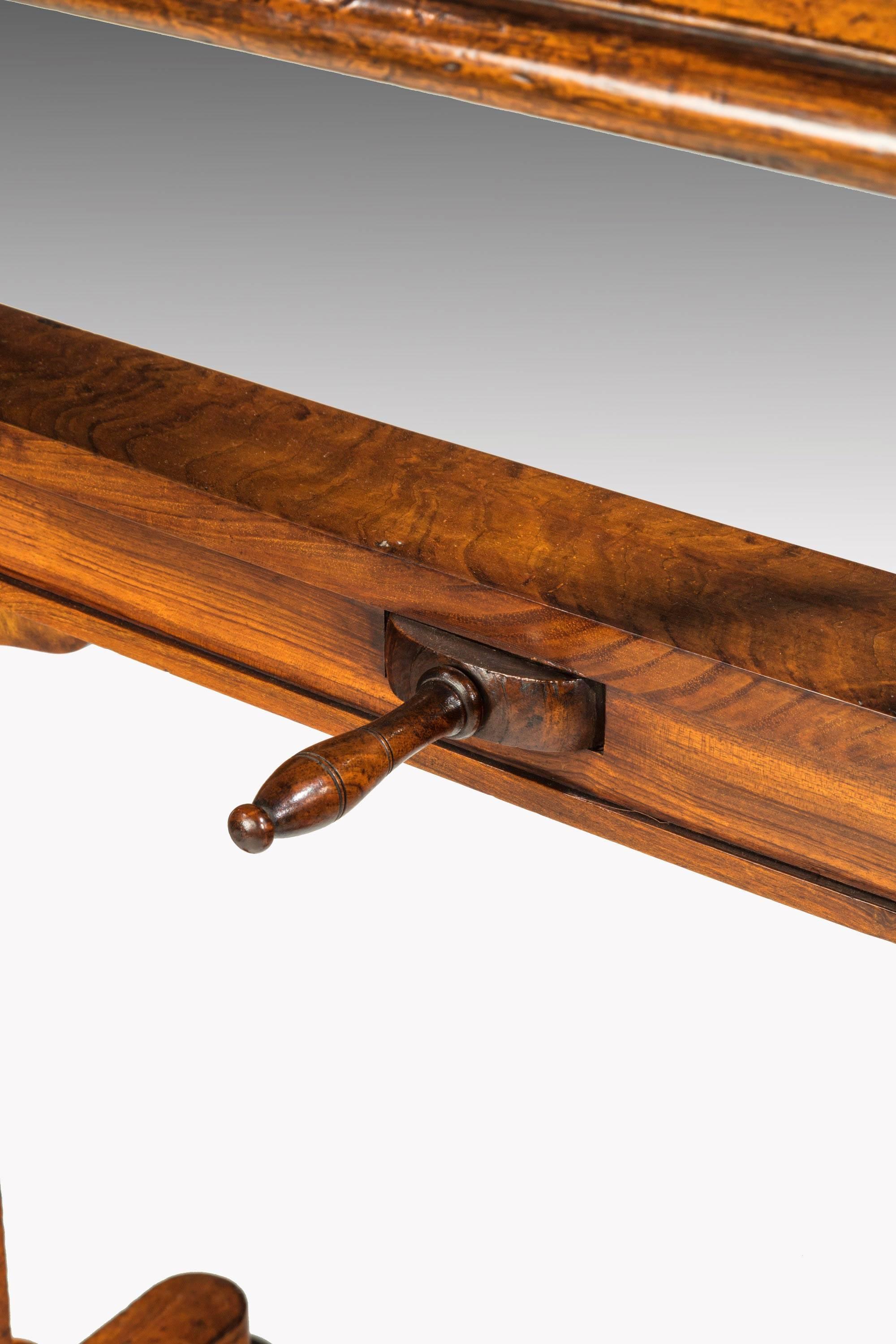 19th Century Regency Period Mahogany Writing Table with a Sliding Height Mechanism