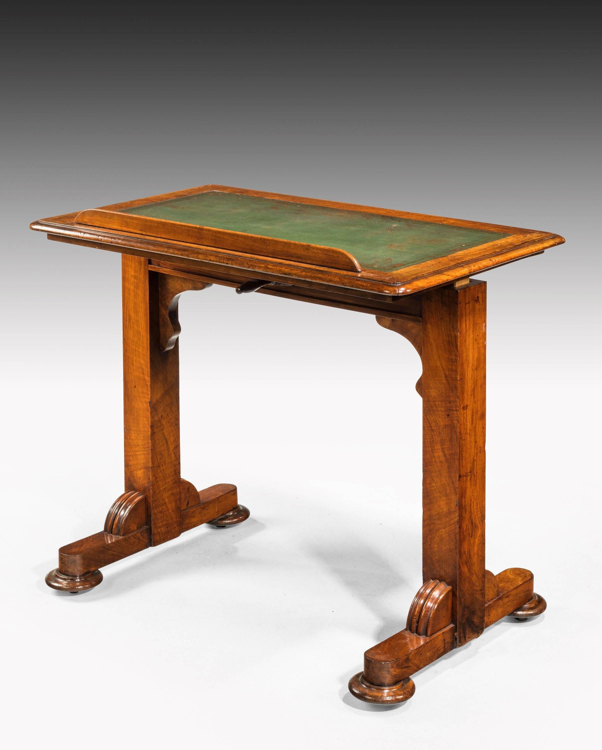 English Regency Period Mahogany Writing Table with a Sliding Height Mechanism