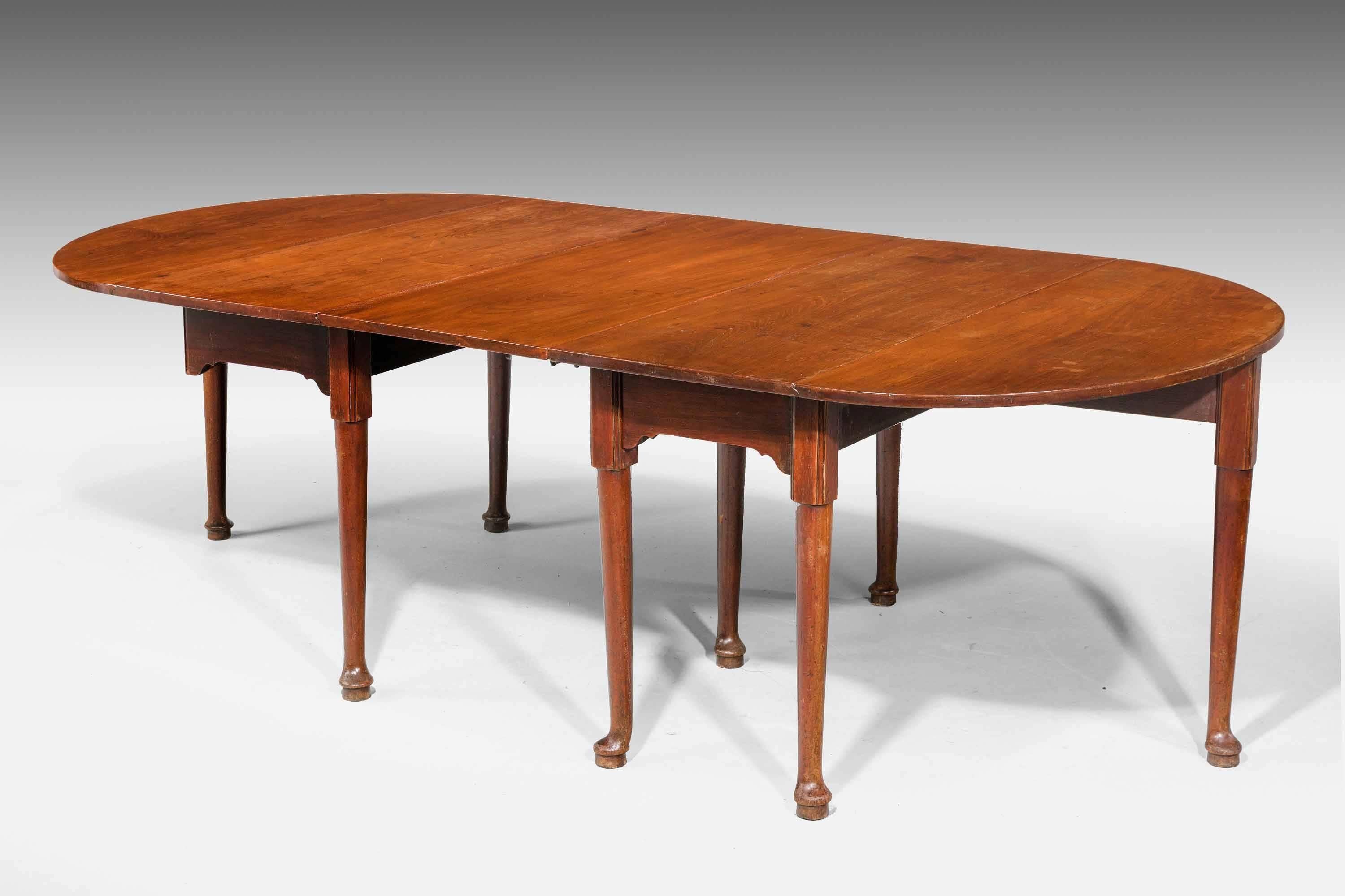 English Early George III Period Mahogany Dining Table