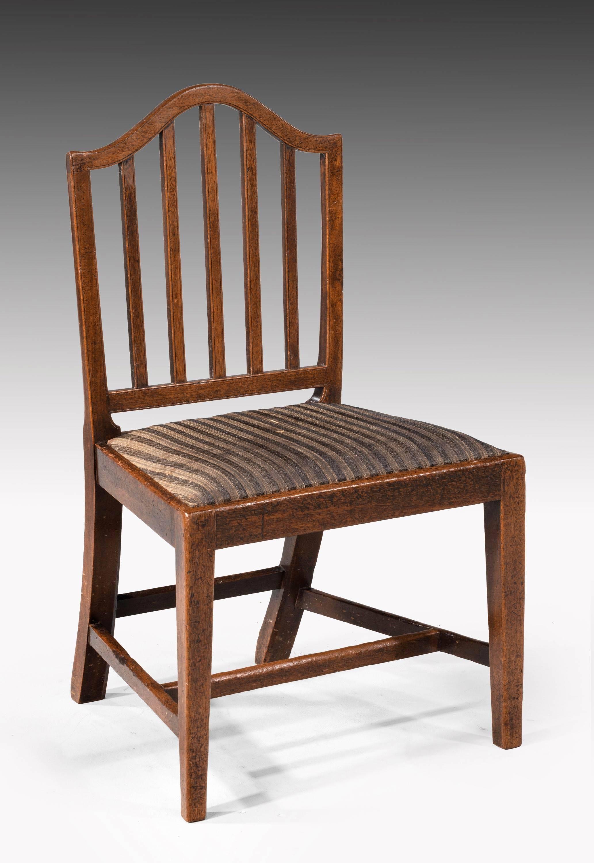 English Set of Ten George III Period Mahogany Chairs