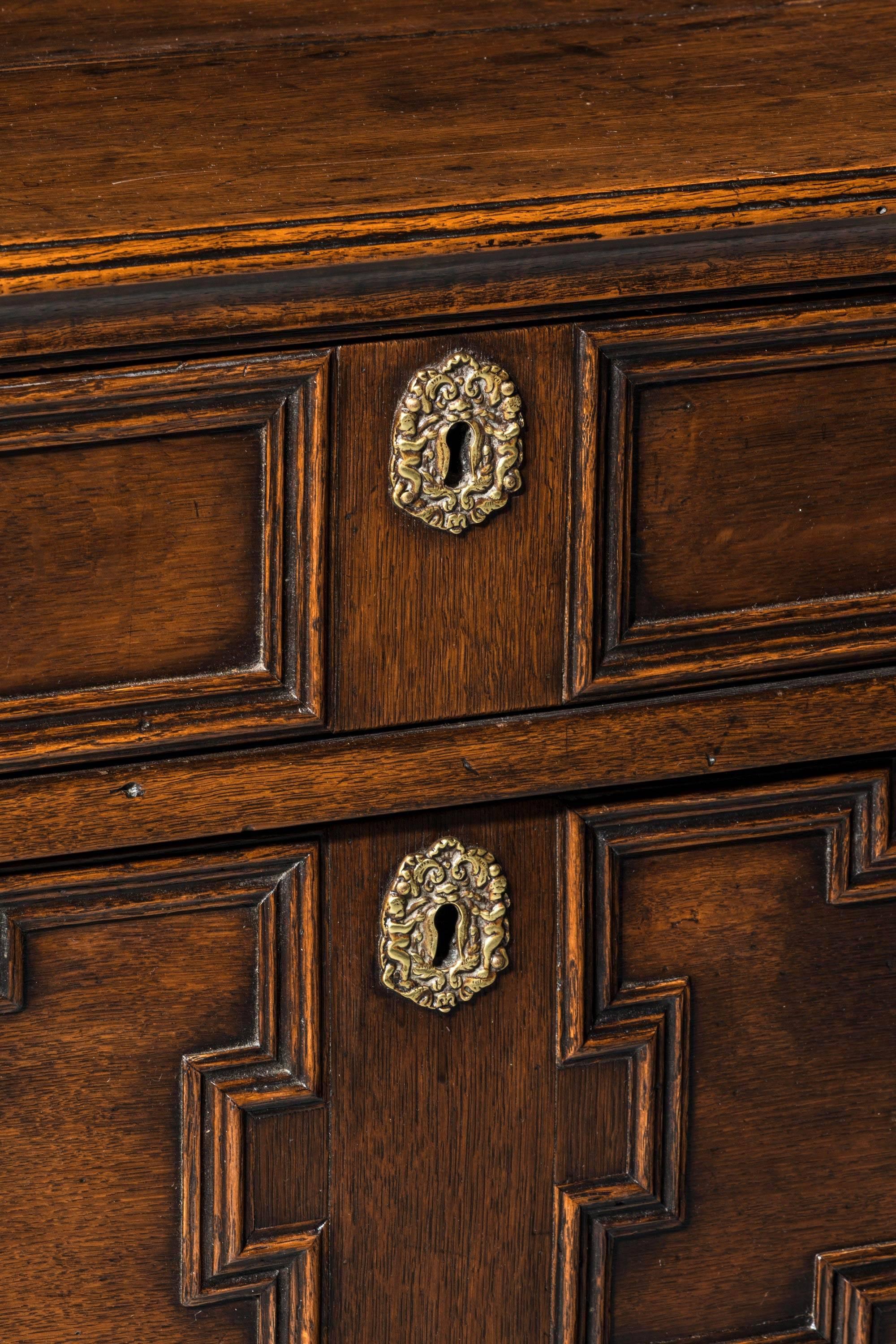 Late 17th Century Chest of Drawers with Geometrically Shaped Fronts 3