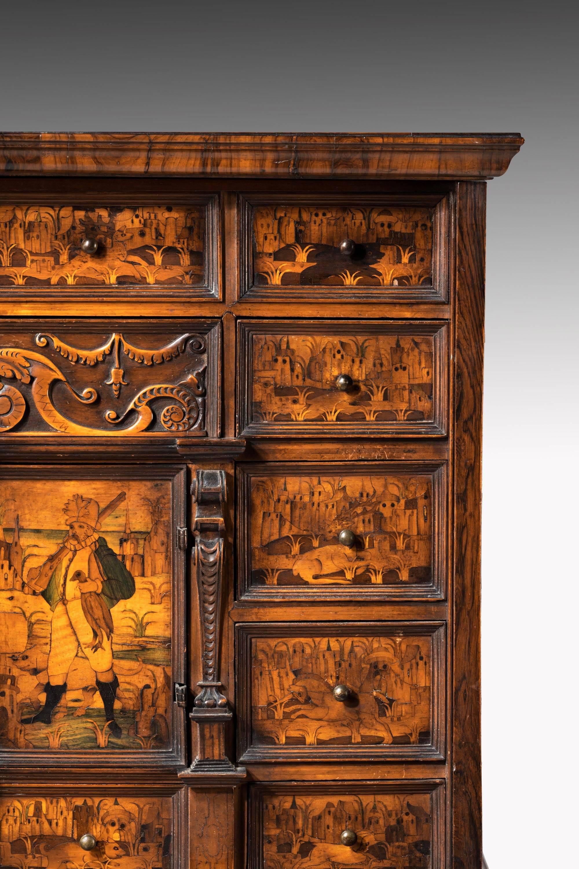 Early 18th Century Continental Walnut Cabinet on Stand 5