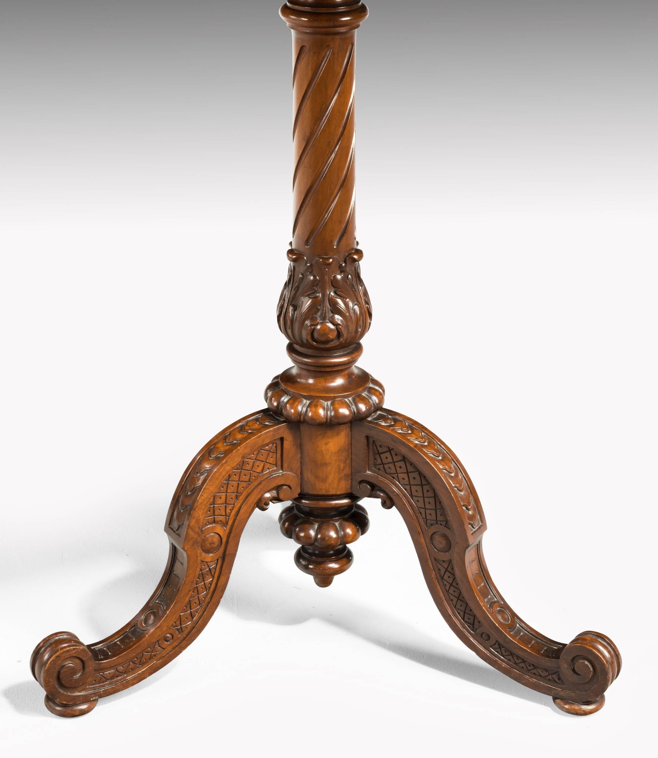 Mid-19th Century Small Burr Walnut Occasional Table 1