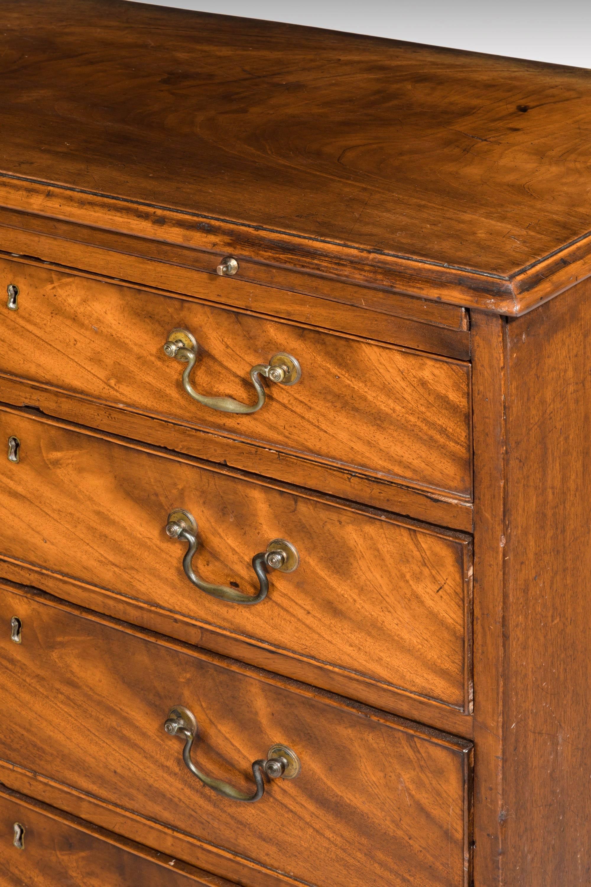 18th Century George III Period Mahogany Chest of Small Proportions