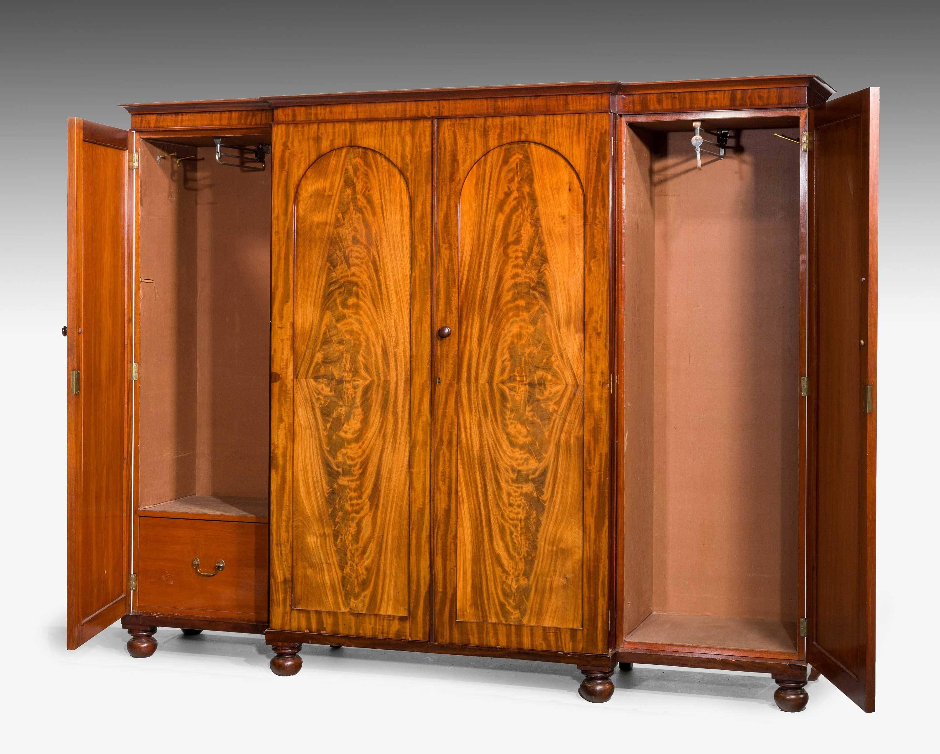 Mid-19th Century Mahogany Wardrobe 1