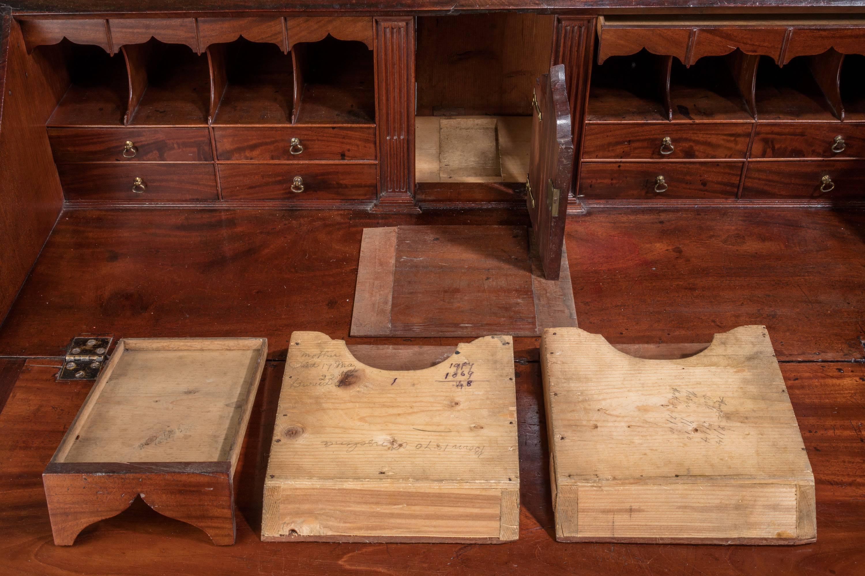 George III Period Mahogany Bureau Bookcase 4