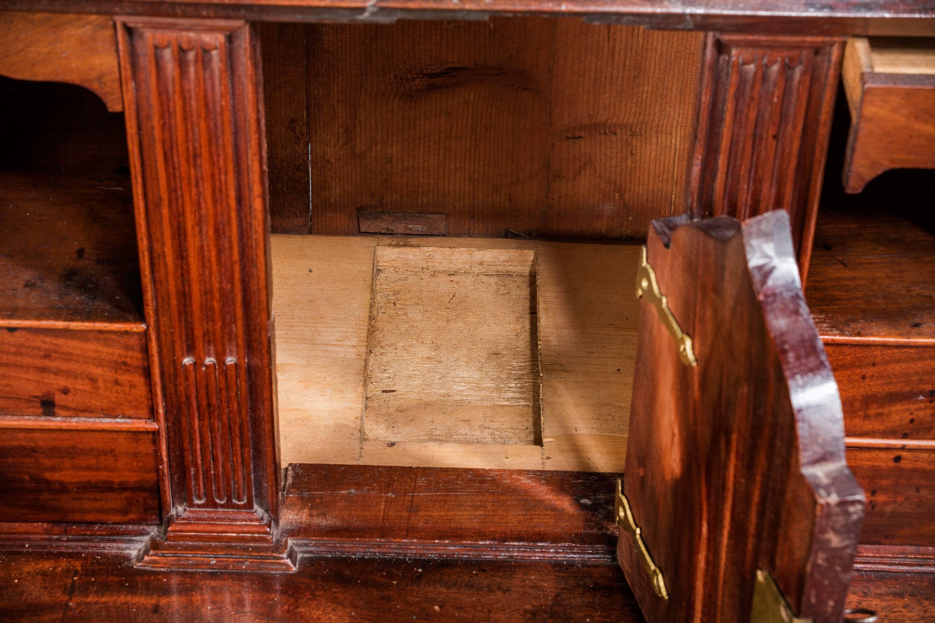 George III Period Mahogany Bureau Bookcase 5