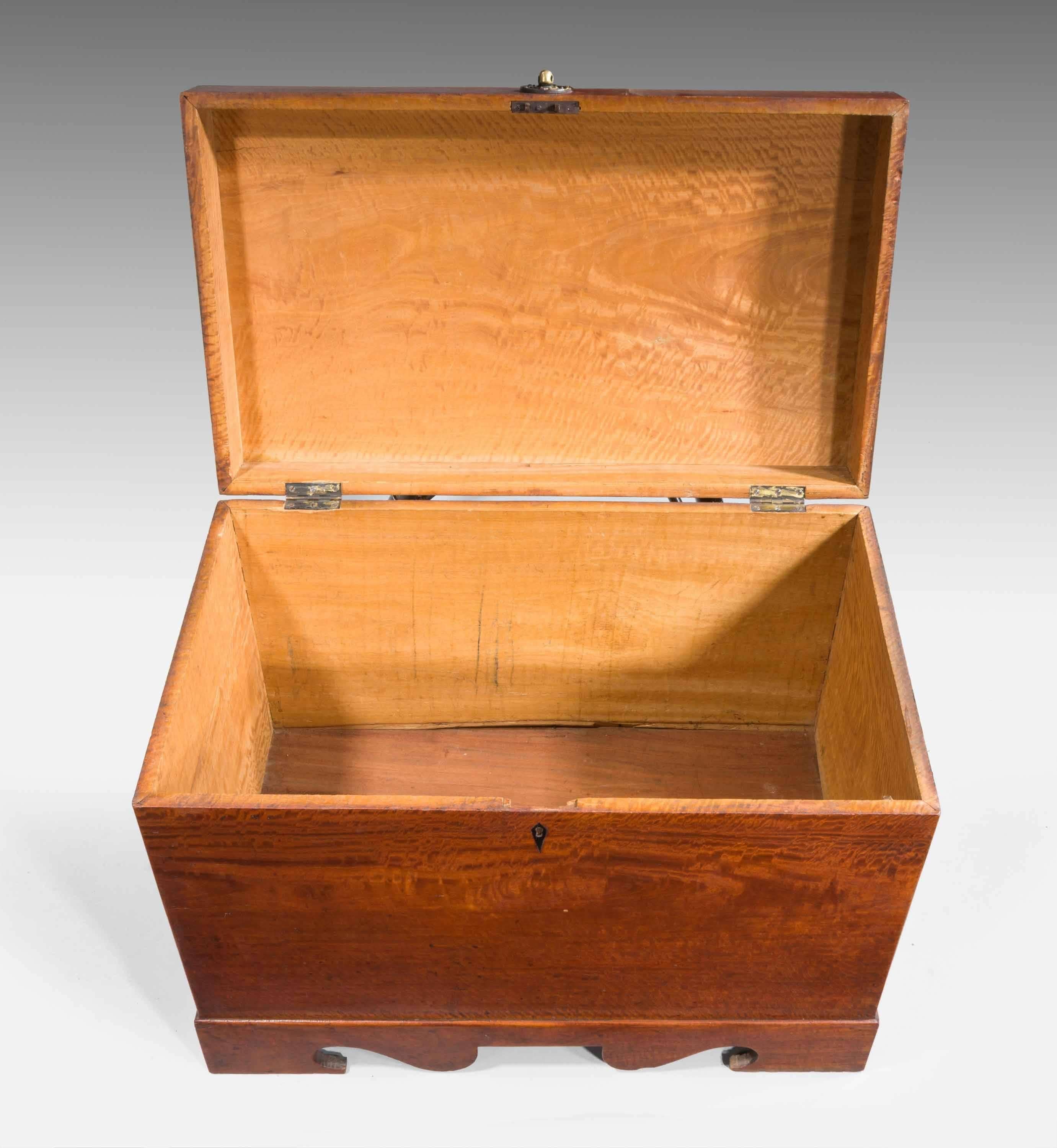 British Mid-19th Century Teak Rectangular Lidded Box 