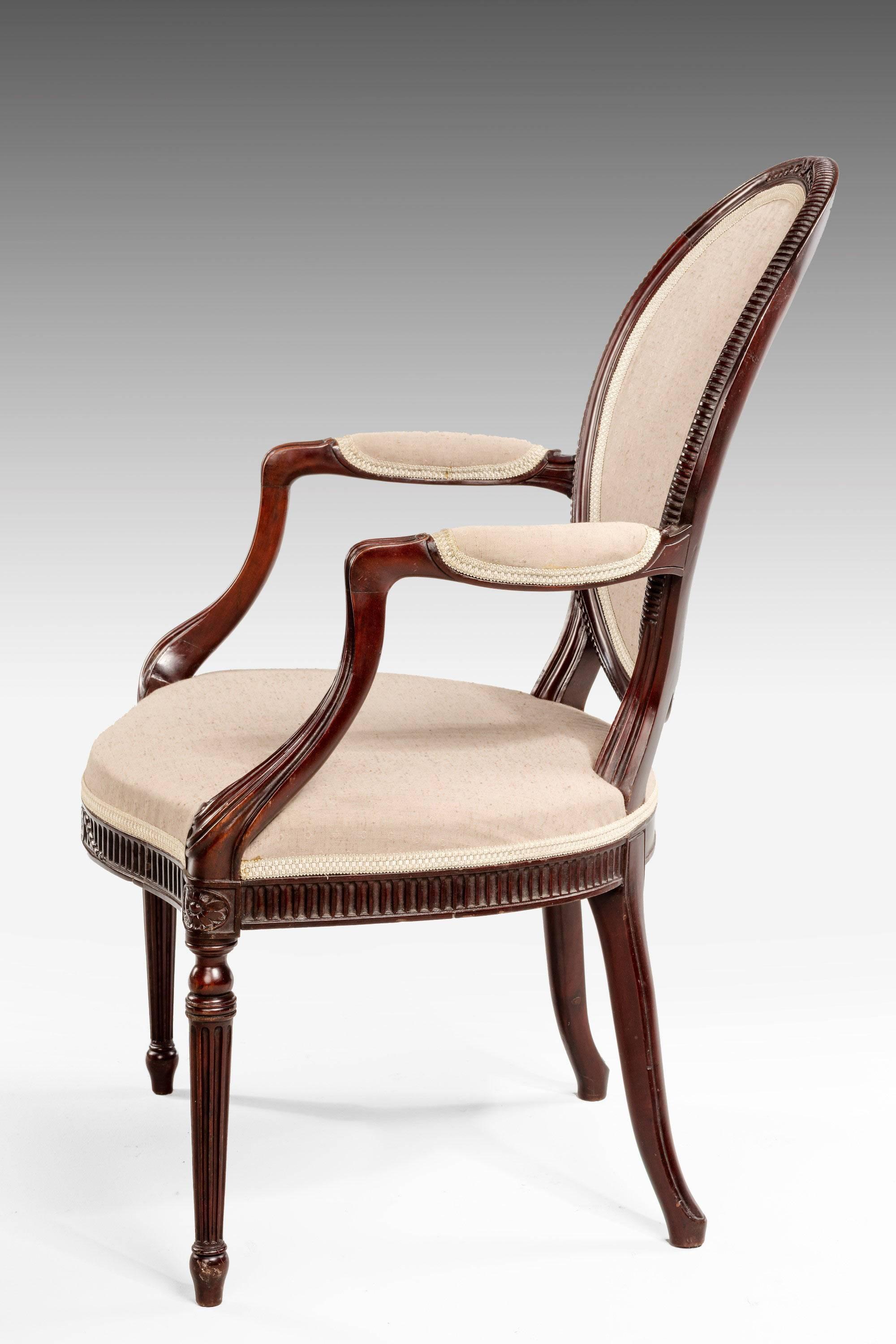 Hepplewhite Early 20th Century Elbow Chair