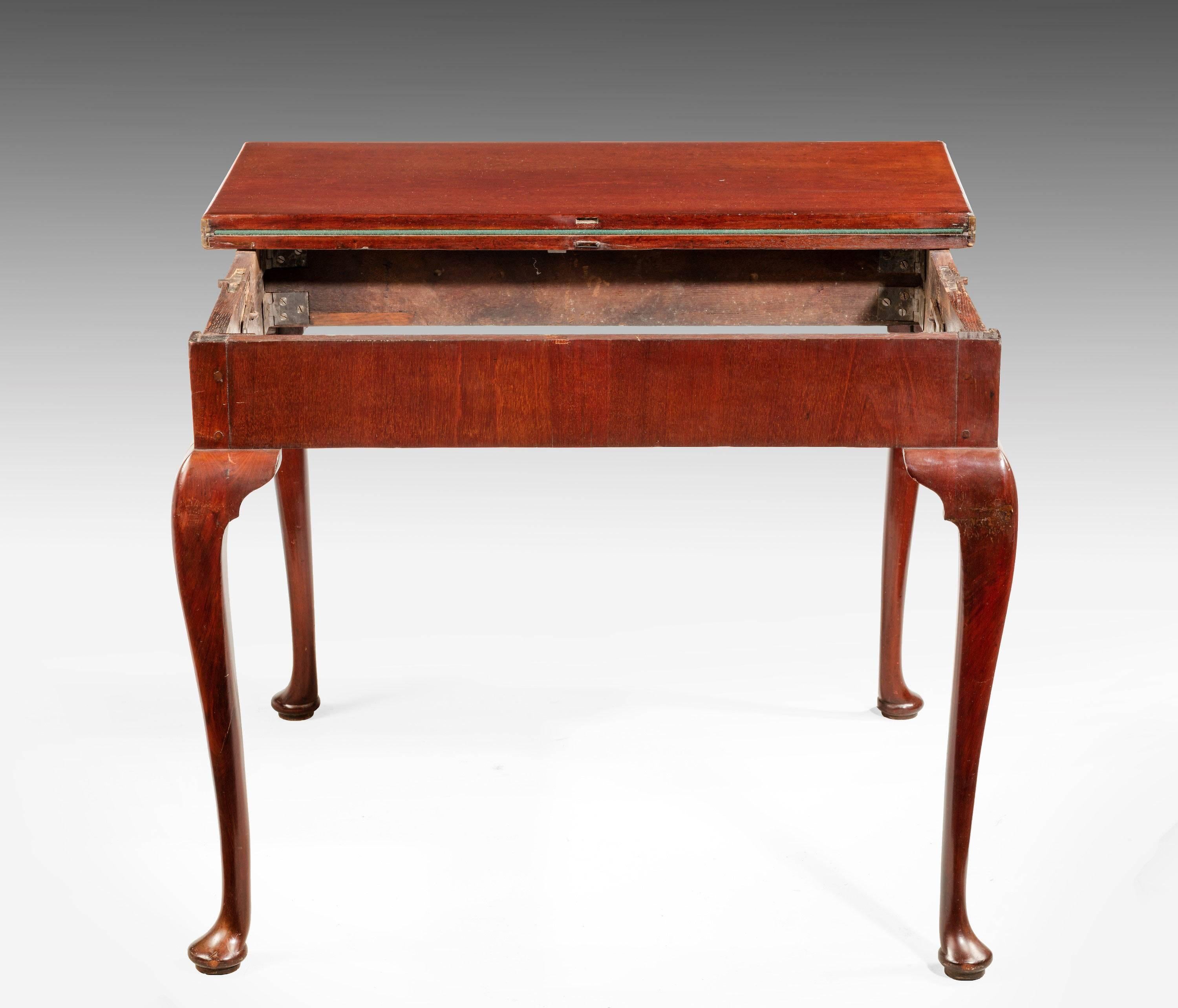 British Chippendale Period Mahogany Card Table