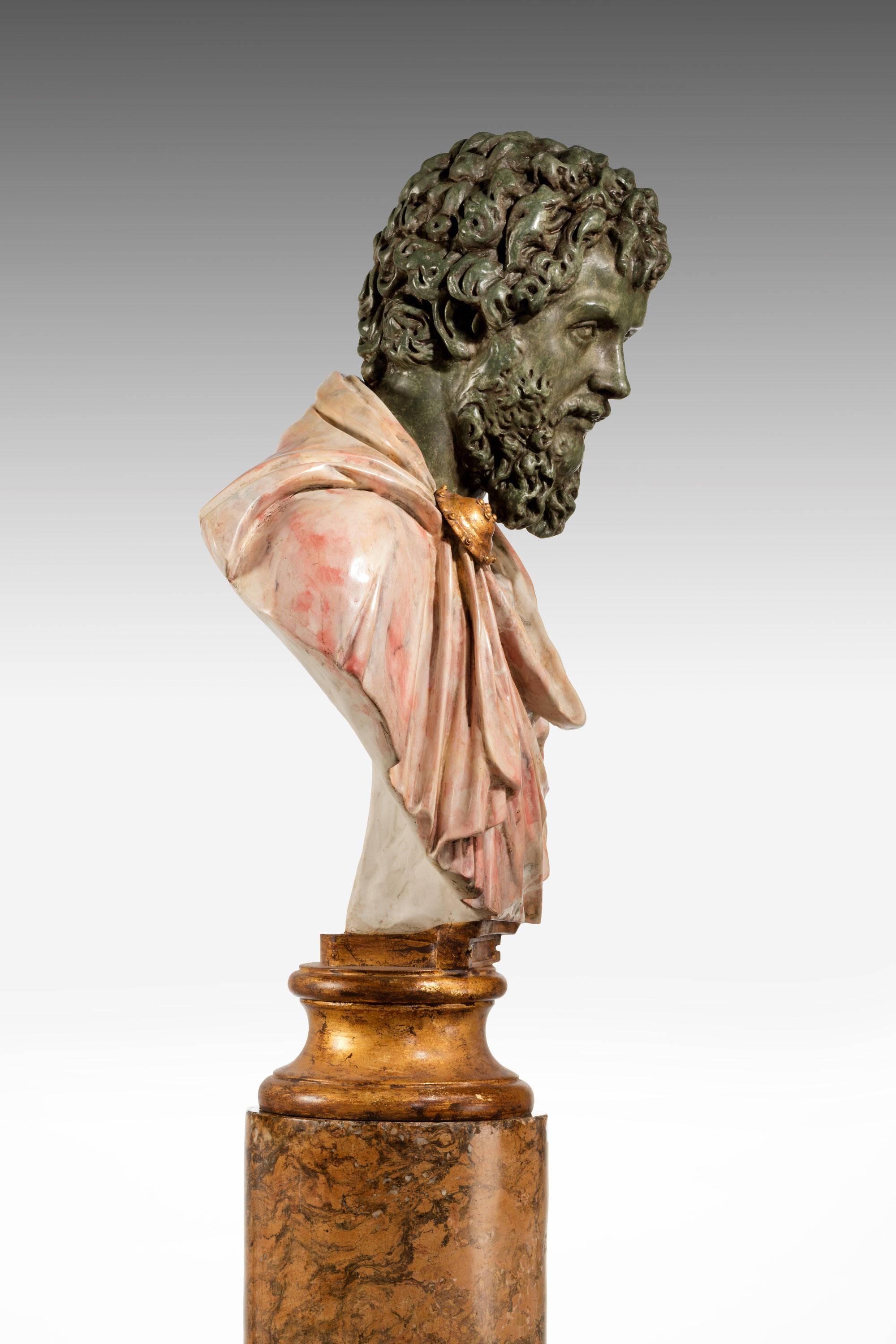 European Bust of a Roman Emperor Septimus Severus