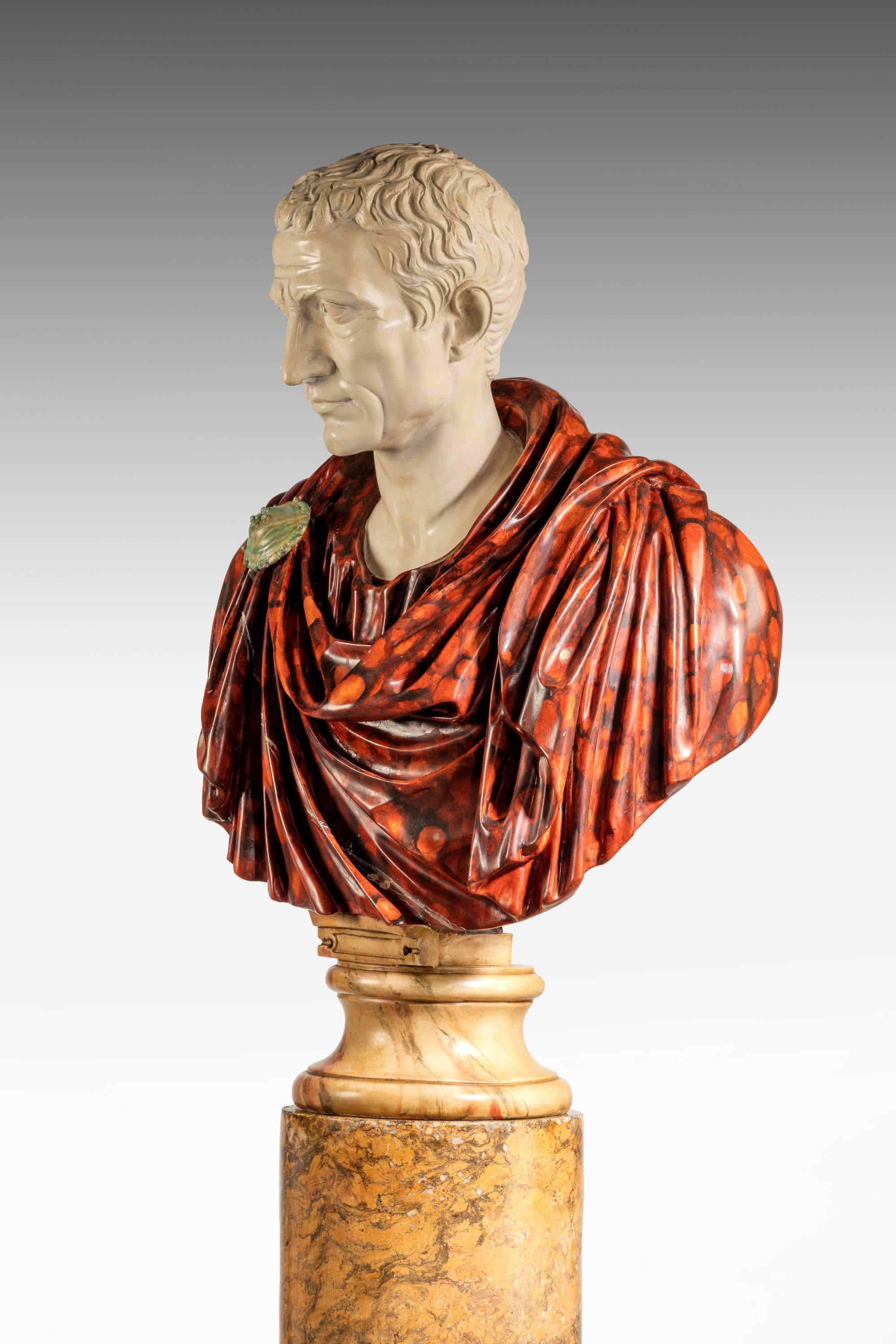 European Bust of a Roman Politician Marcus Junius Brutus