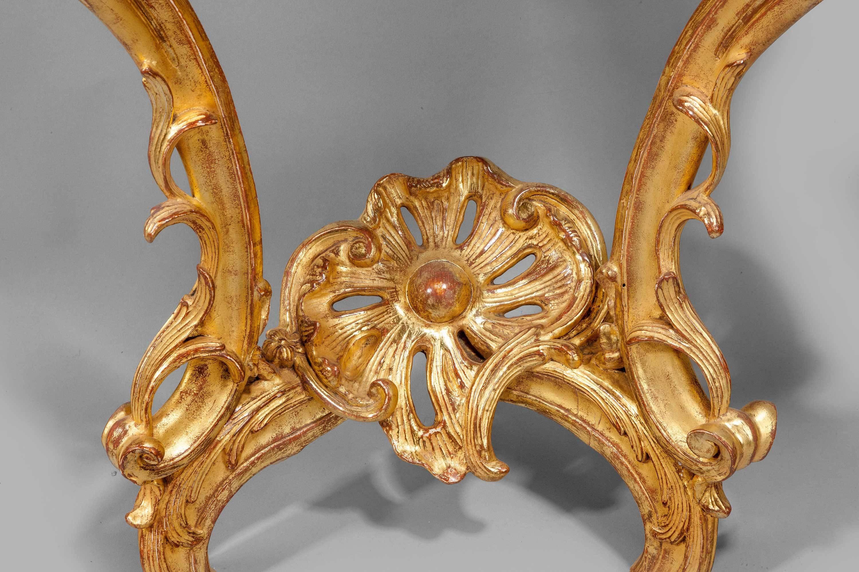 18th Century Louis XV Giltwood Console Table