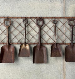 Wall Mounted Sculpture Art Antique Toy Shovel Display Beach Summer Home