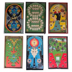 Wall Art Modern Collection Of 6 Graphic Vintage Pinball Games