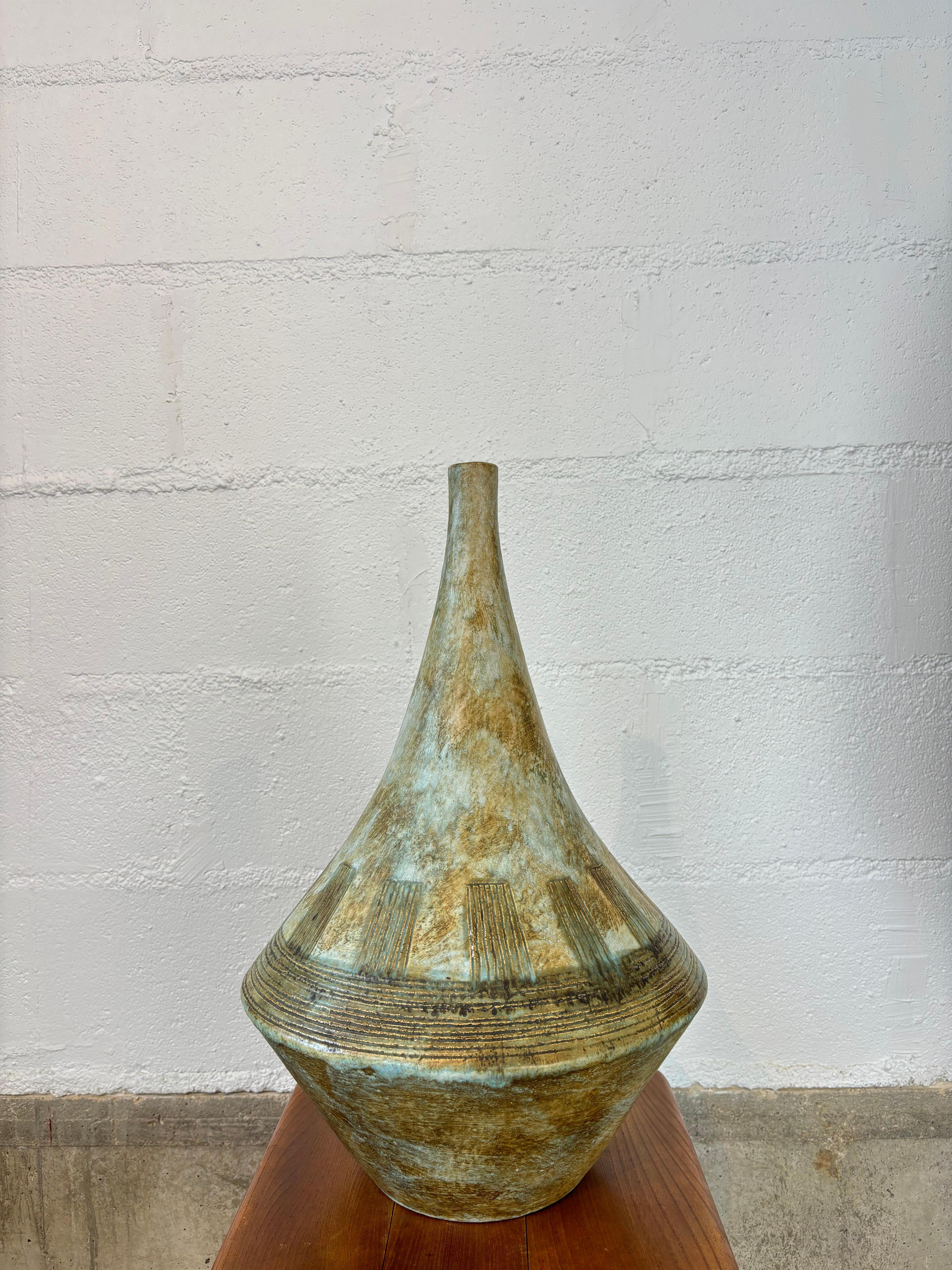 Mid-Century Modern Toupie lamp by les 2 potiers For Sale