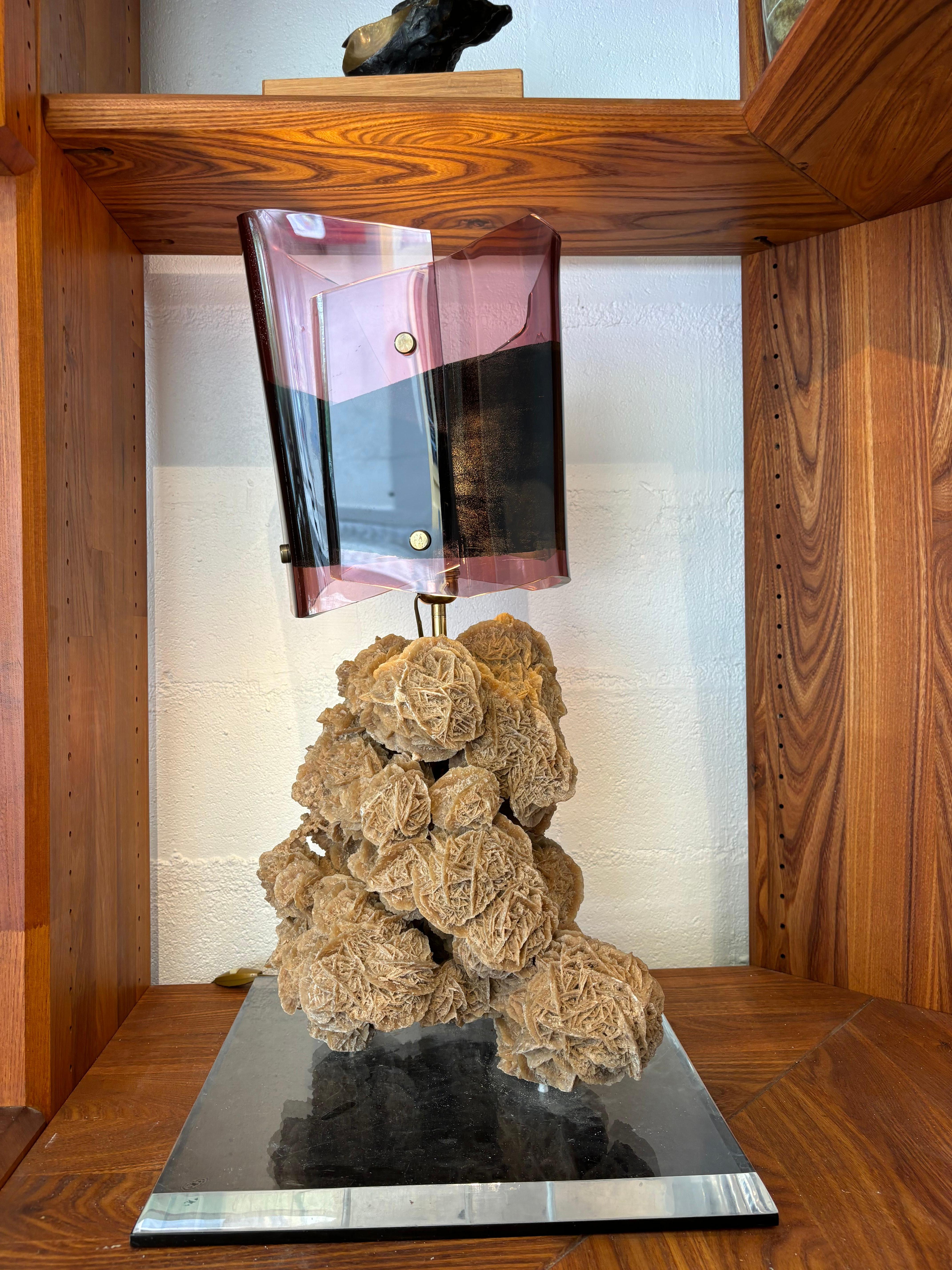 Incroyable lampe par Claude Bleynie, piece unique des années 70. 

