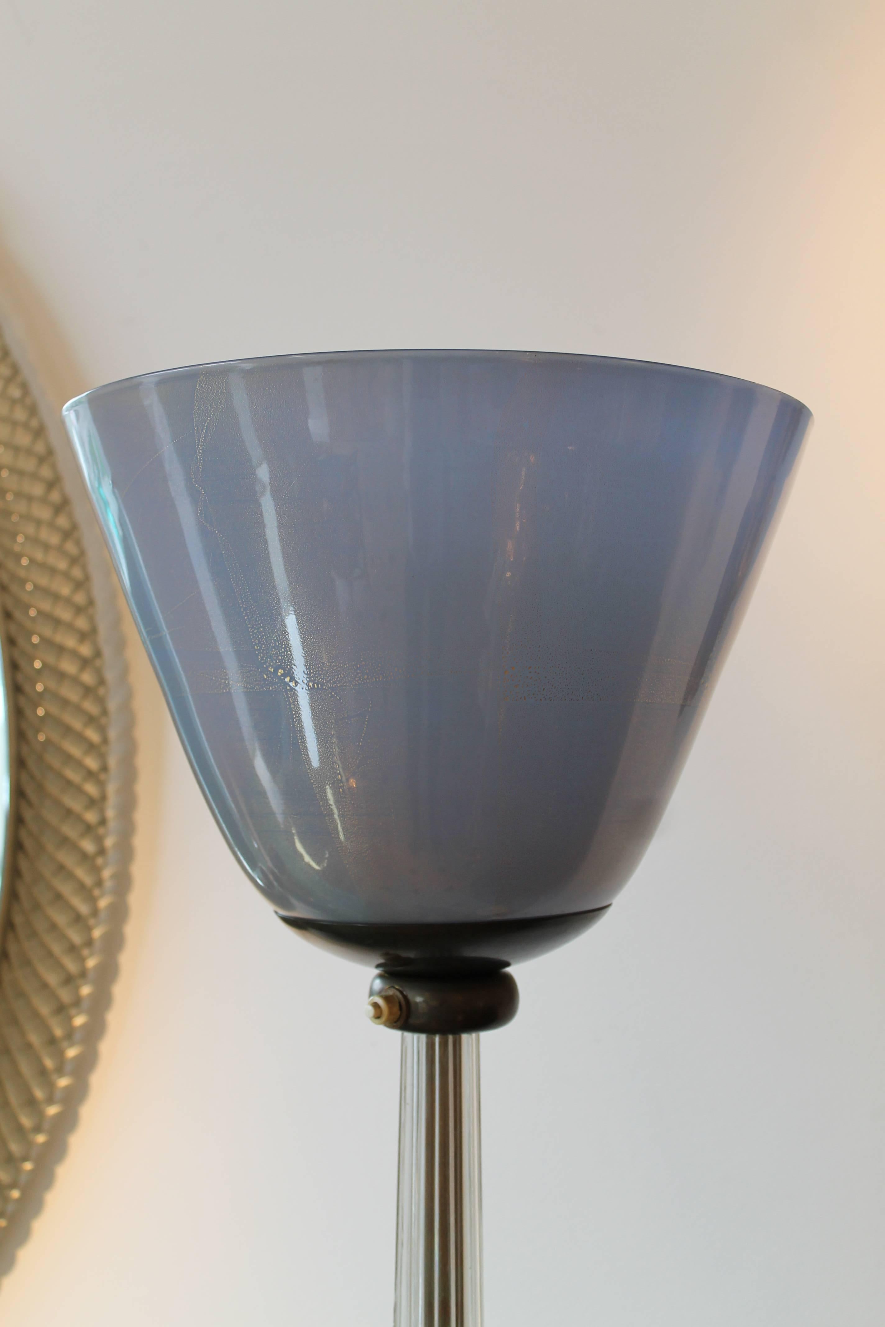 Tomaso Buzzi(1900-1981.)
Floor lamp.
Murano glass, “Alga”Glass 