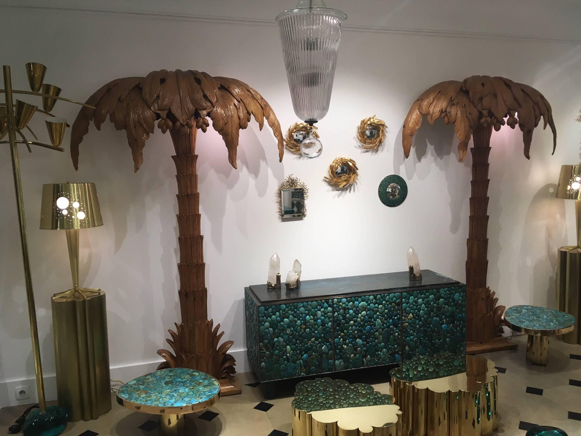 Palm Trees Floor Lamps by Maison Jansen 3