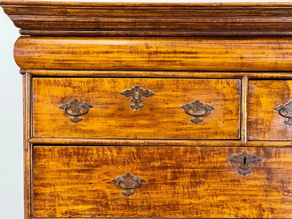 Maple Antique Early 18th Century William & Mary Highboy For Sale