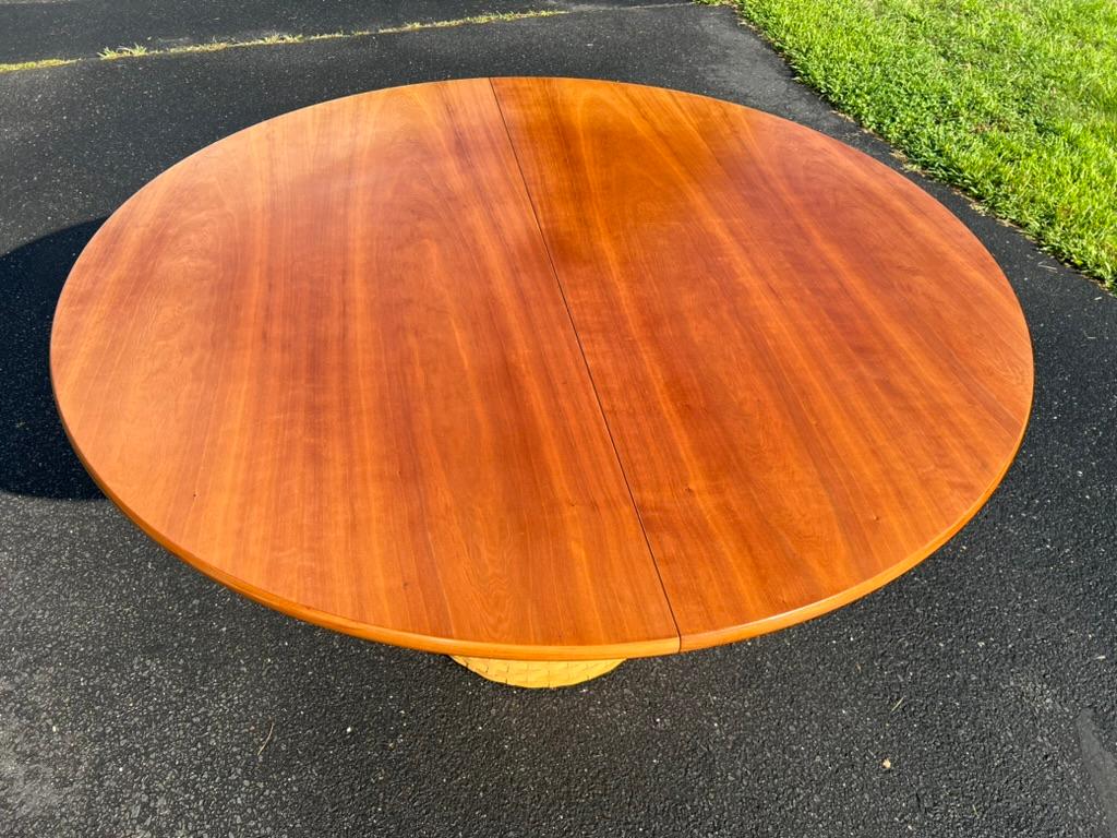 Vintage Italian Modern Dining Table on Rattan Base by Pierantonio Bonacina For Sale 2