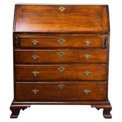 Antique RI or CT Chippendale Mahogany Slant Front Secretary c. Late 18th Century