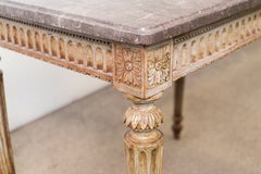 Antique Marble Top Gustavian Directoire Console Table