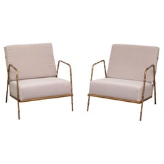 Pair of Gilt Bamboo Armchairs