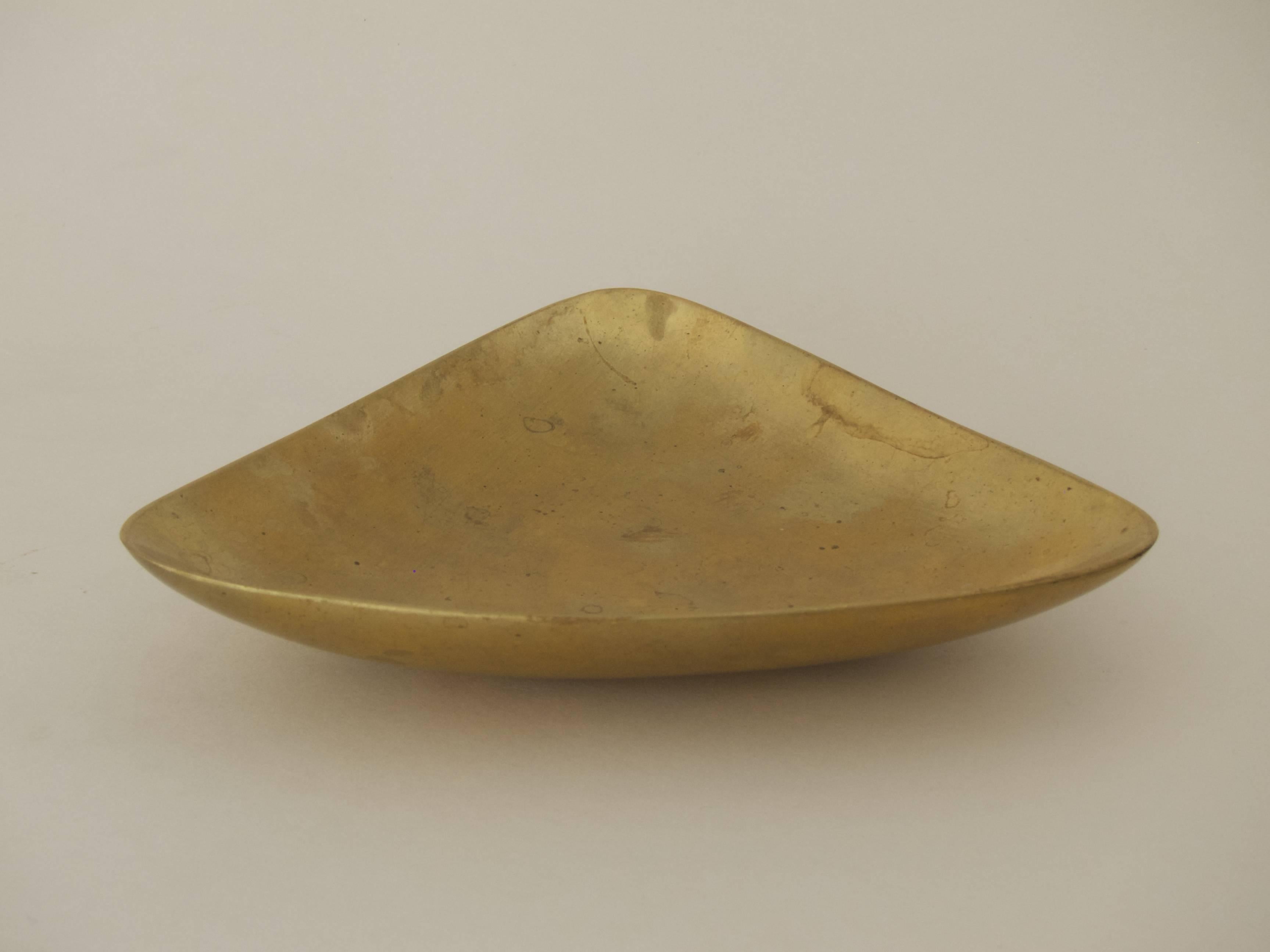 Cast Small Brass Bowl by Carl Auböck