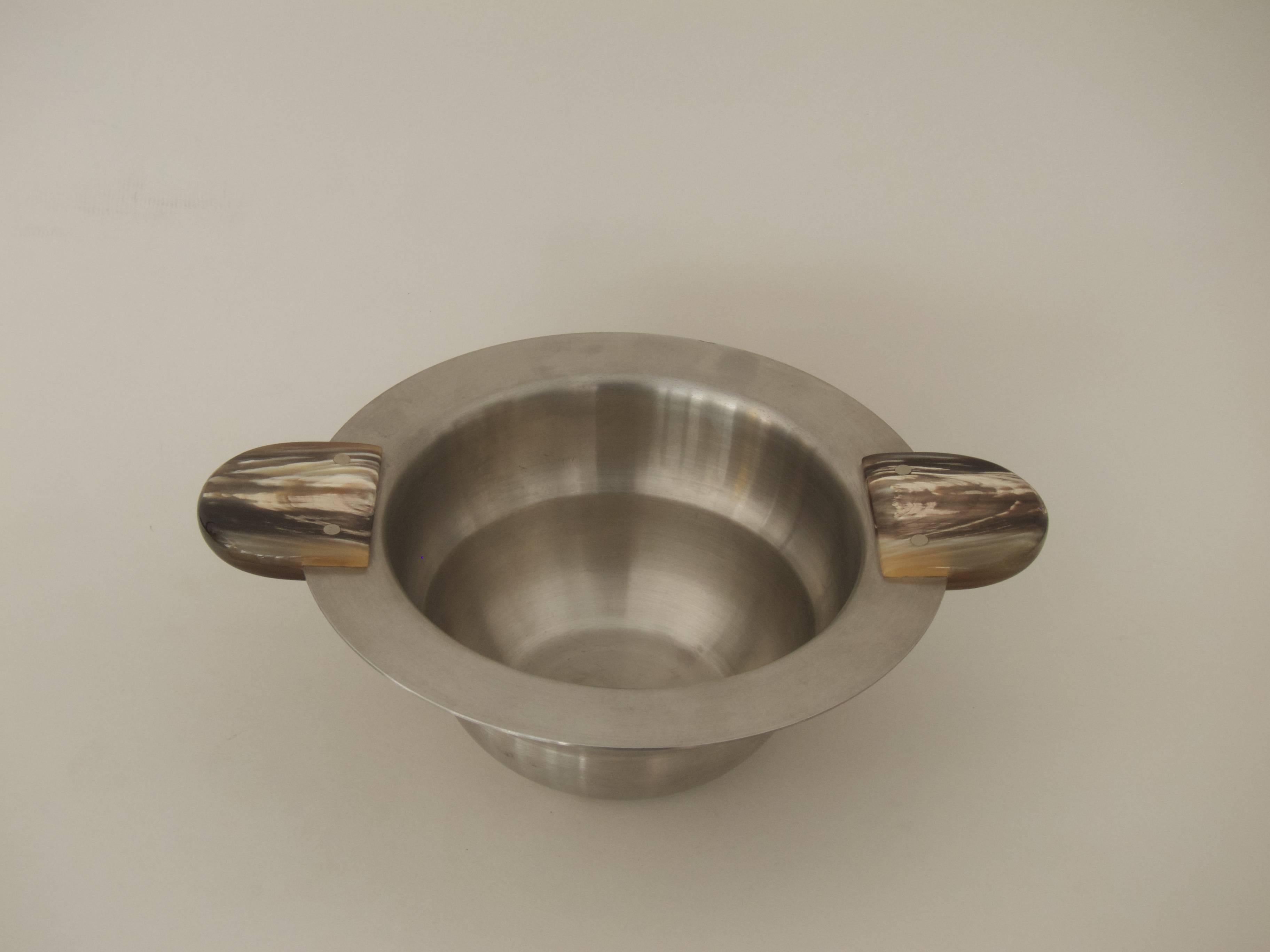 Mid-20th Century Bowl with Horn Handles