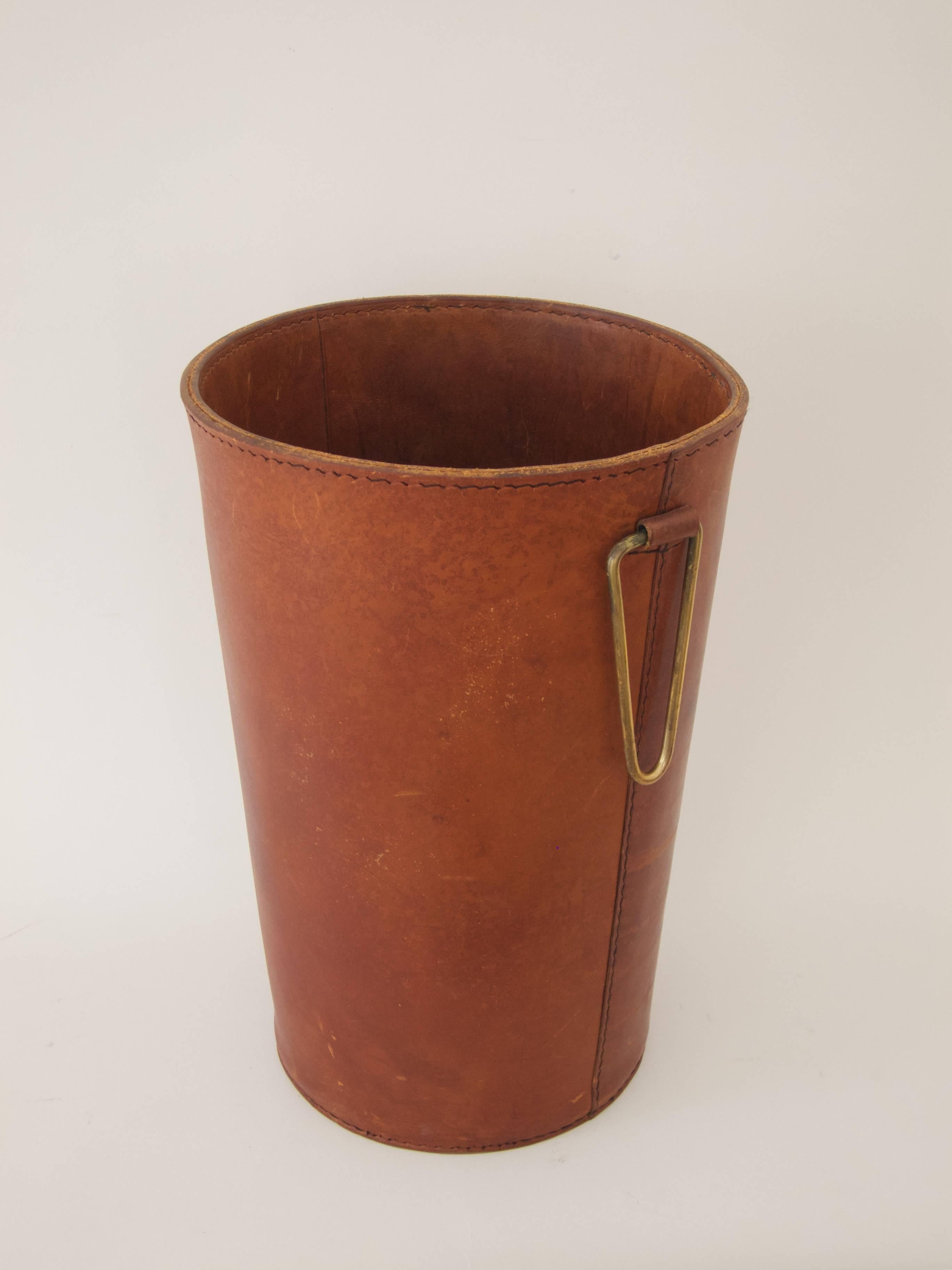 Mid-Century Modern Wastepaper Basket by Carl Auböck
