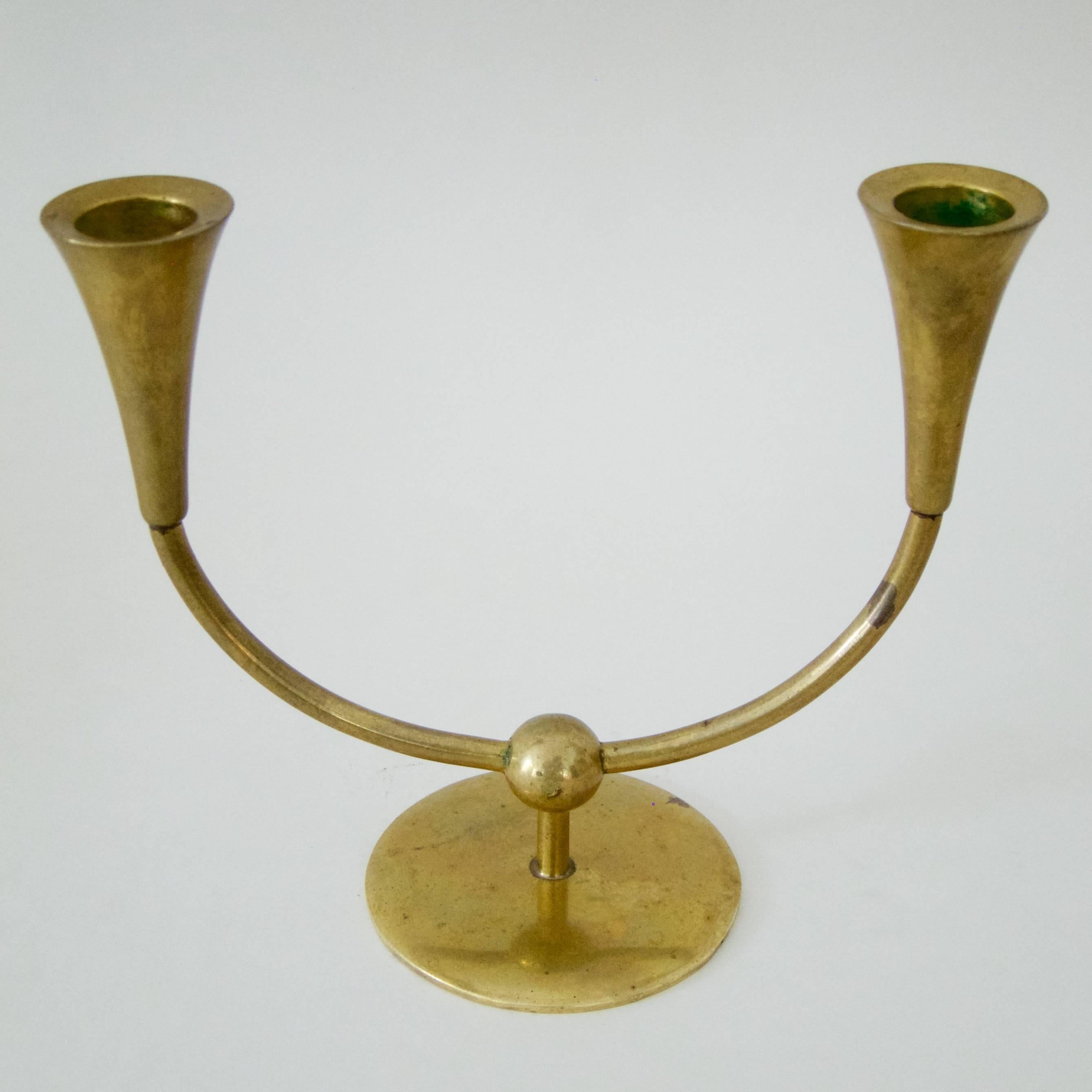 Austrian Pair of Two-Arm Candleholders by Richard Rohac For Sale
