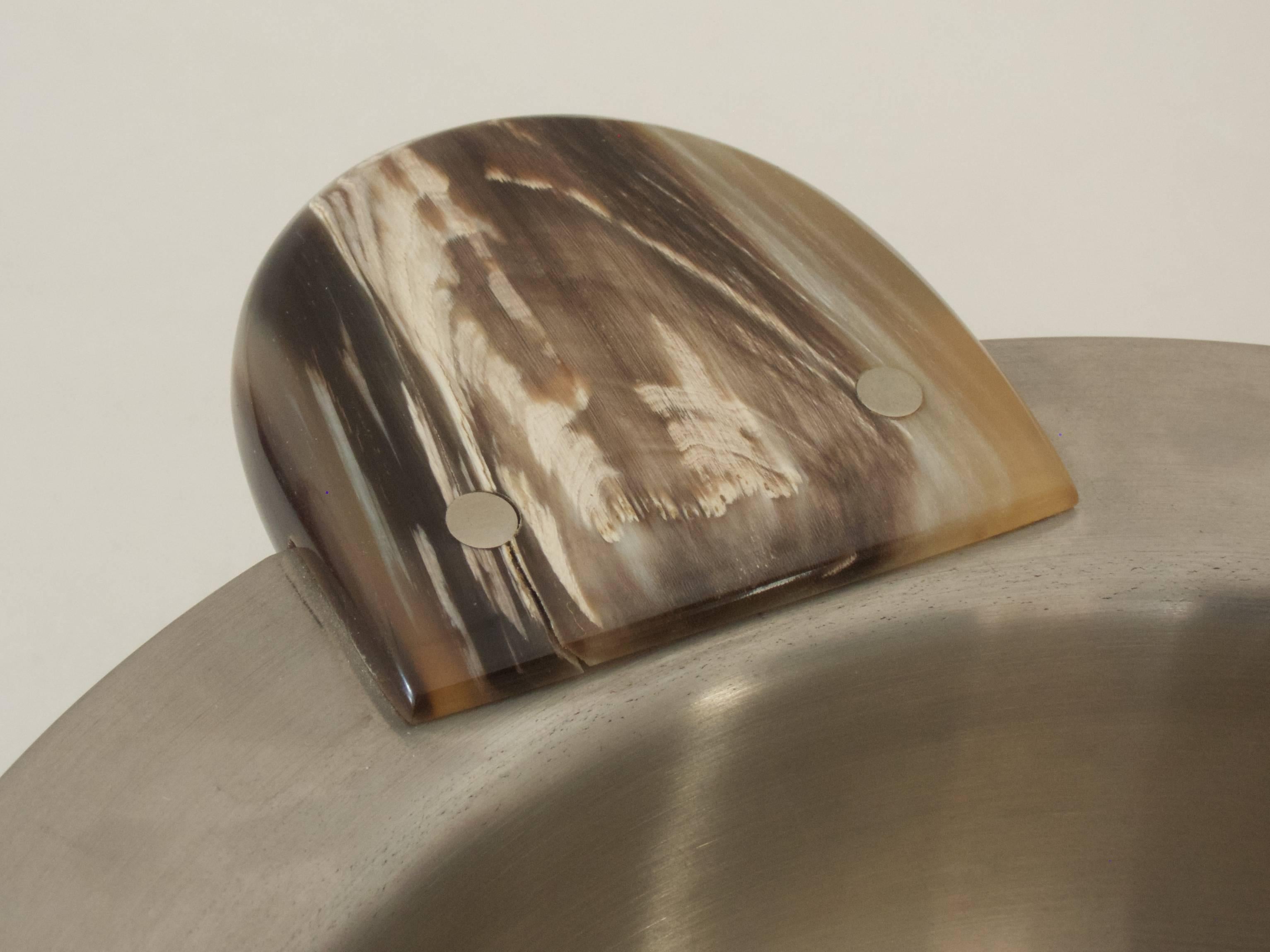 Stainless Steel Bowl with Horn Handles