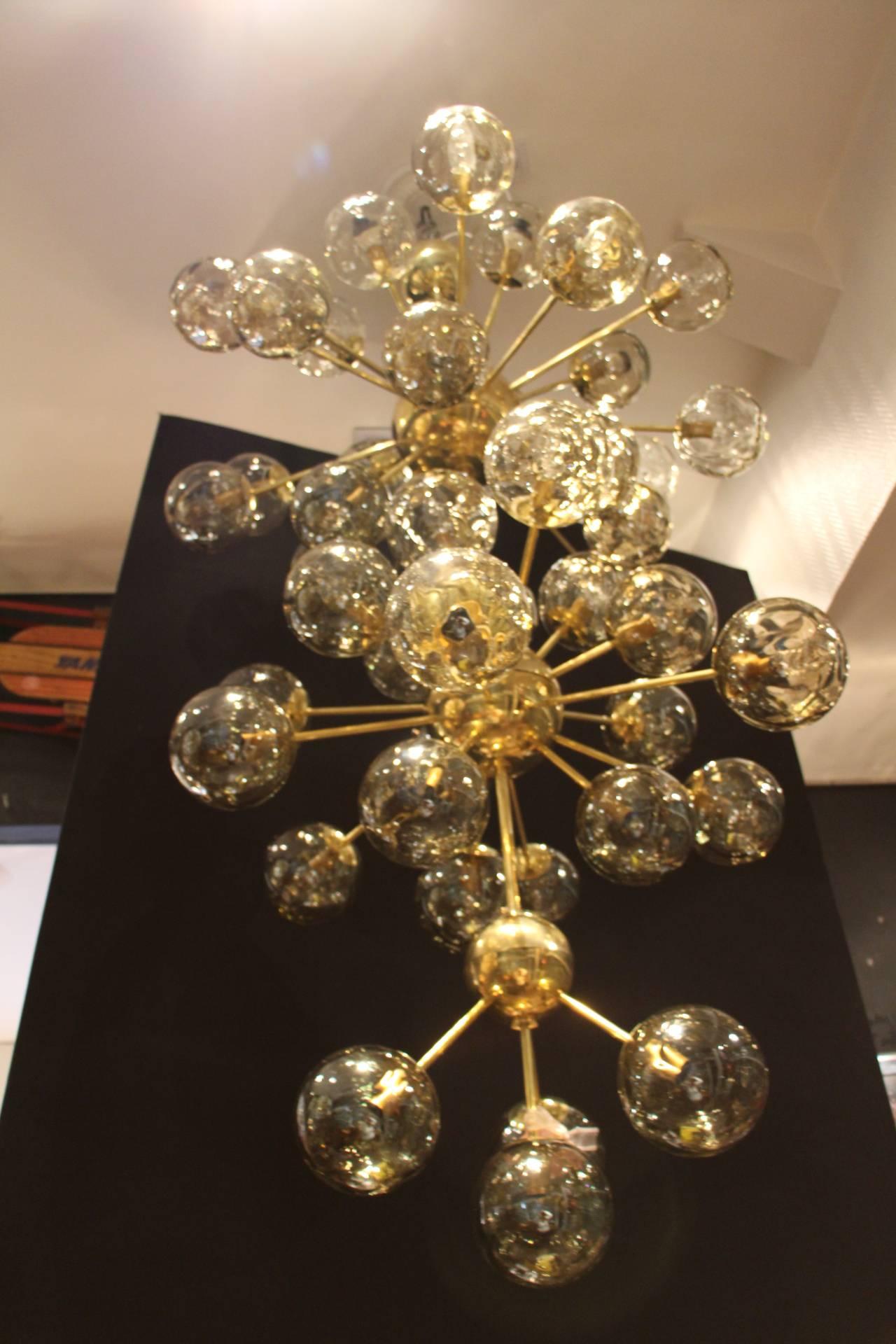 Italian Modern Mid Century Very long Sputnik Chandelier at 1stDibs