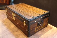 1920s Louis Vuitton Stenciled Monogramm Canvas Steamer Trunk