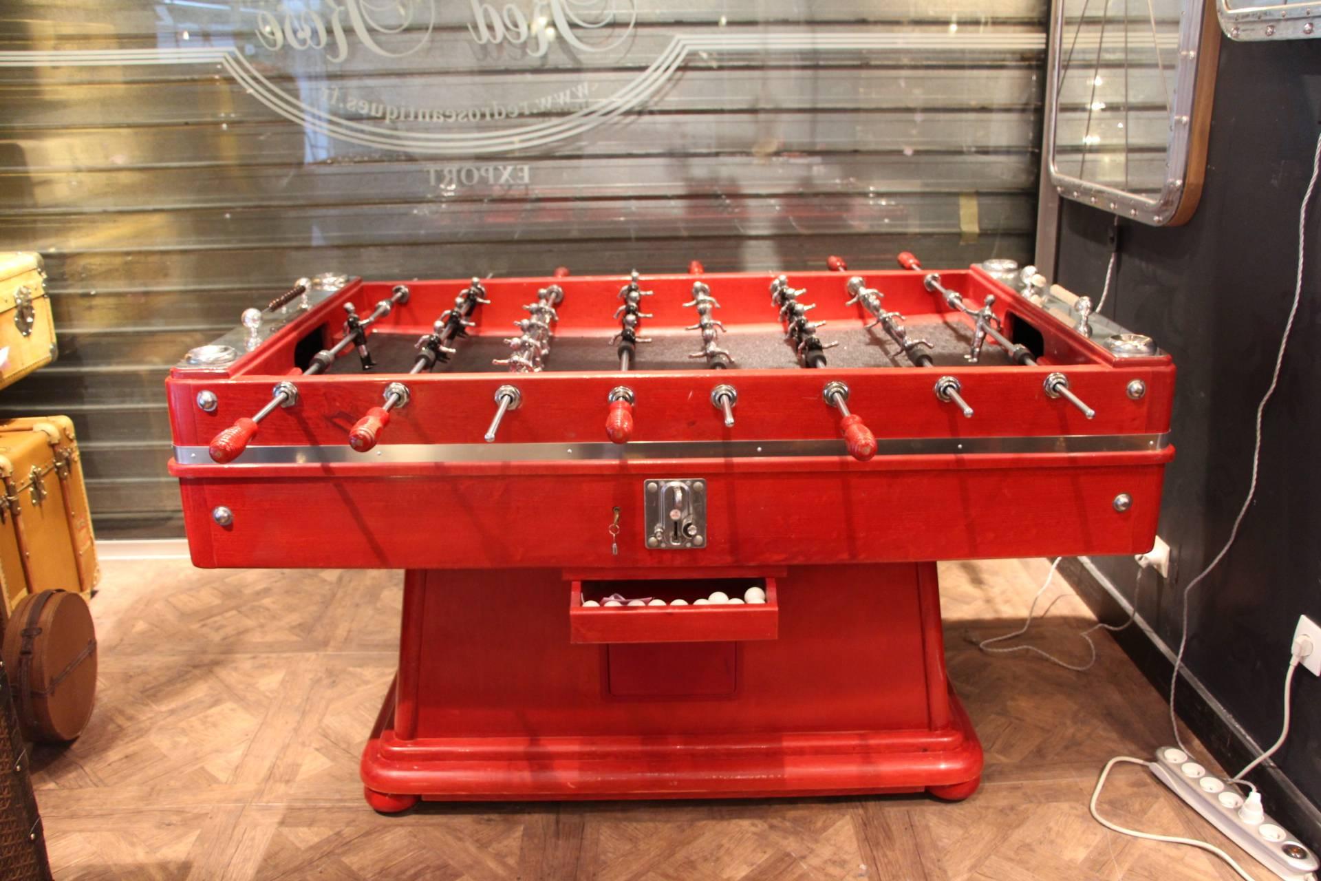 Red Foosball Table, 1970s 2